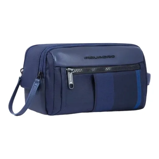 -PIQUADRO Beauty 1 Comparto in Pelle e Tessuto  Blue BY5994S131 BLU