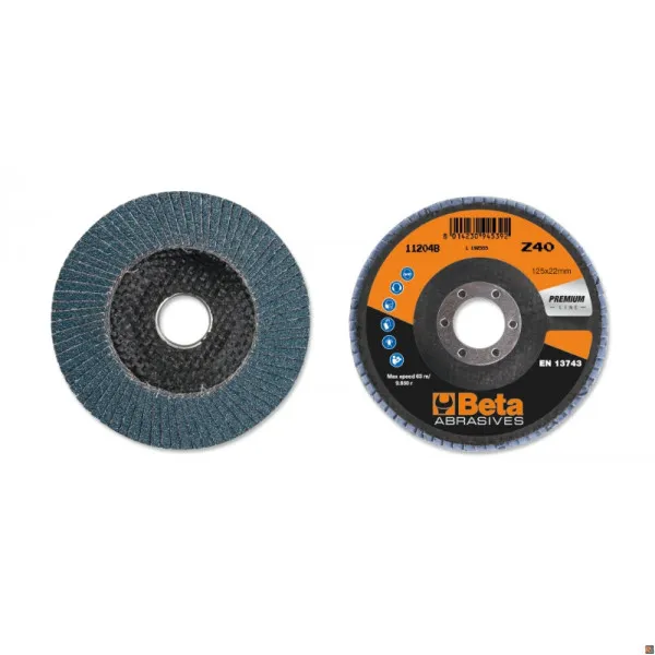 11204B 80 - CF. 10PZ DISCHI MONO-LAM ZIRC. SP/FV ø125 GR80 LS BETA UTENSILI 112040108