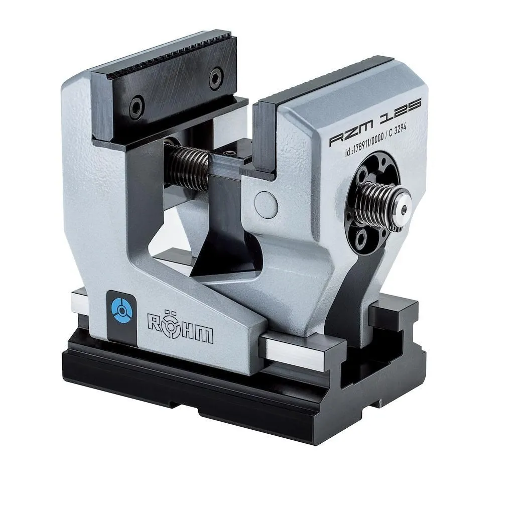 178911 Morsa Rohm RZM centrale short design con ganasce artigliate SKB, senza trasmettitore di potenza - Larghezza ganascia 125m