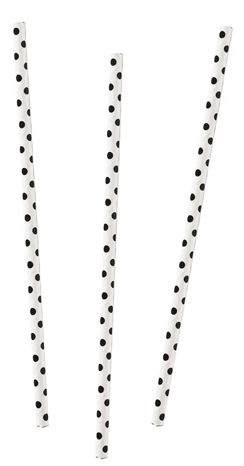 20 cannucce a pois neri