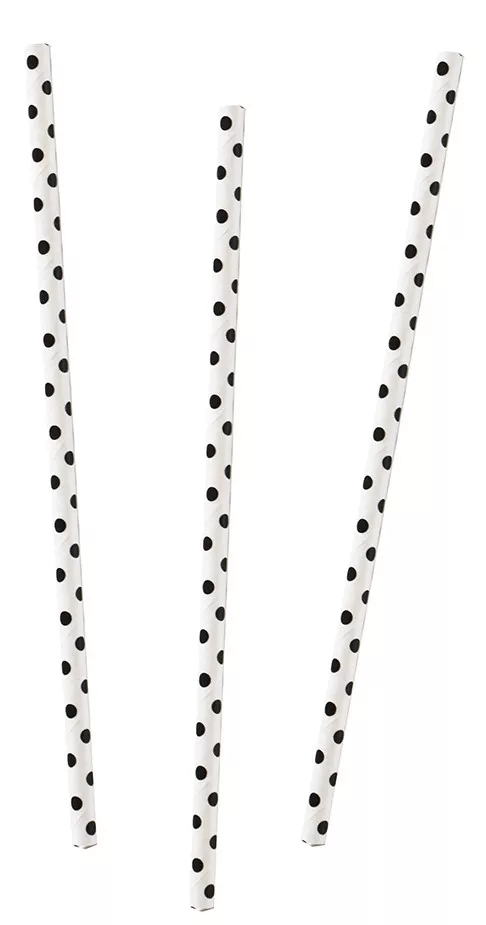 20 cannucce a pois neri