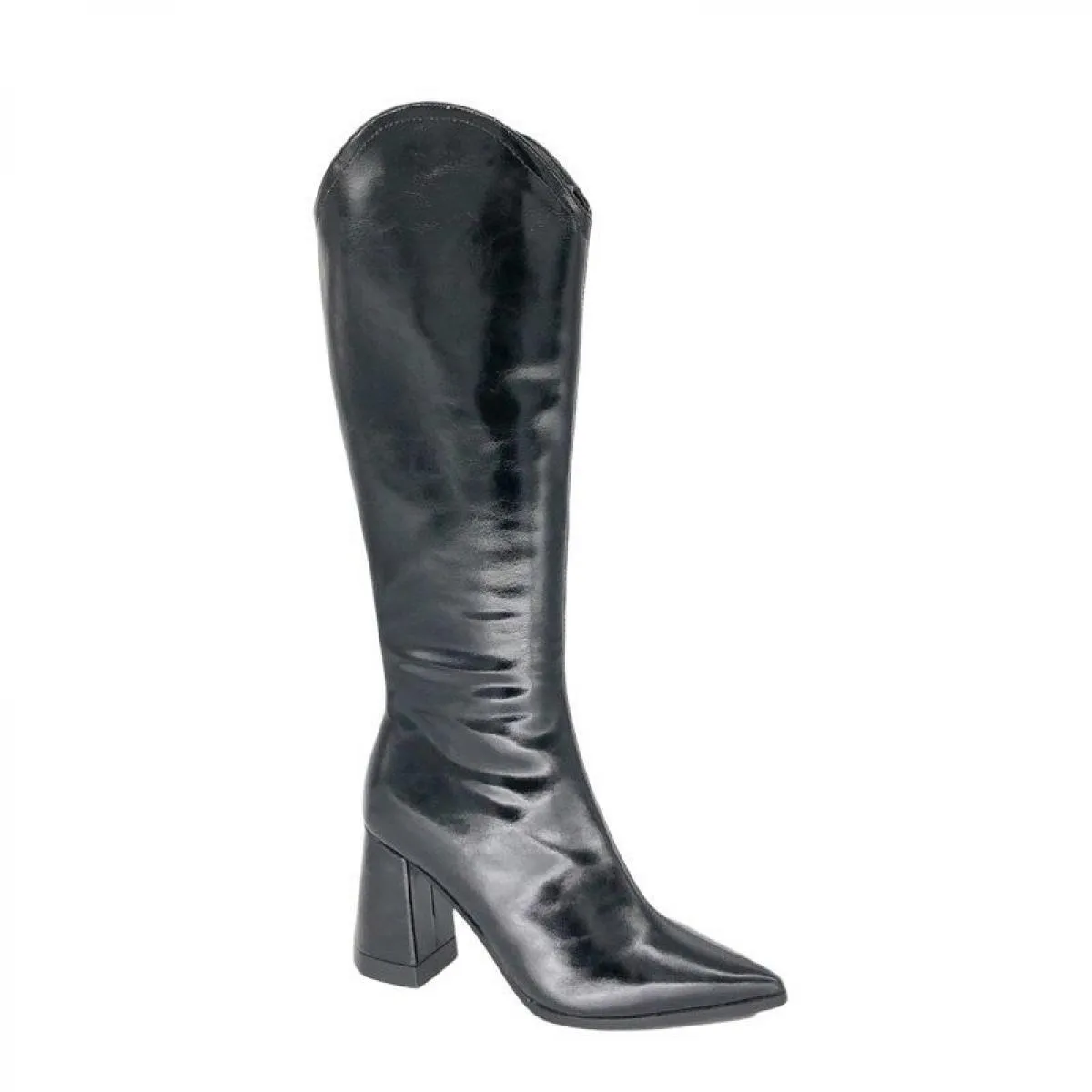 2023 Donne di Inverno Tacchi Alti Stivali Da Moto Chunky Scarpe Alte Al Ginocchio New Fad Scarpe A Punta Pompe Stivali Chelsea G