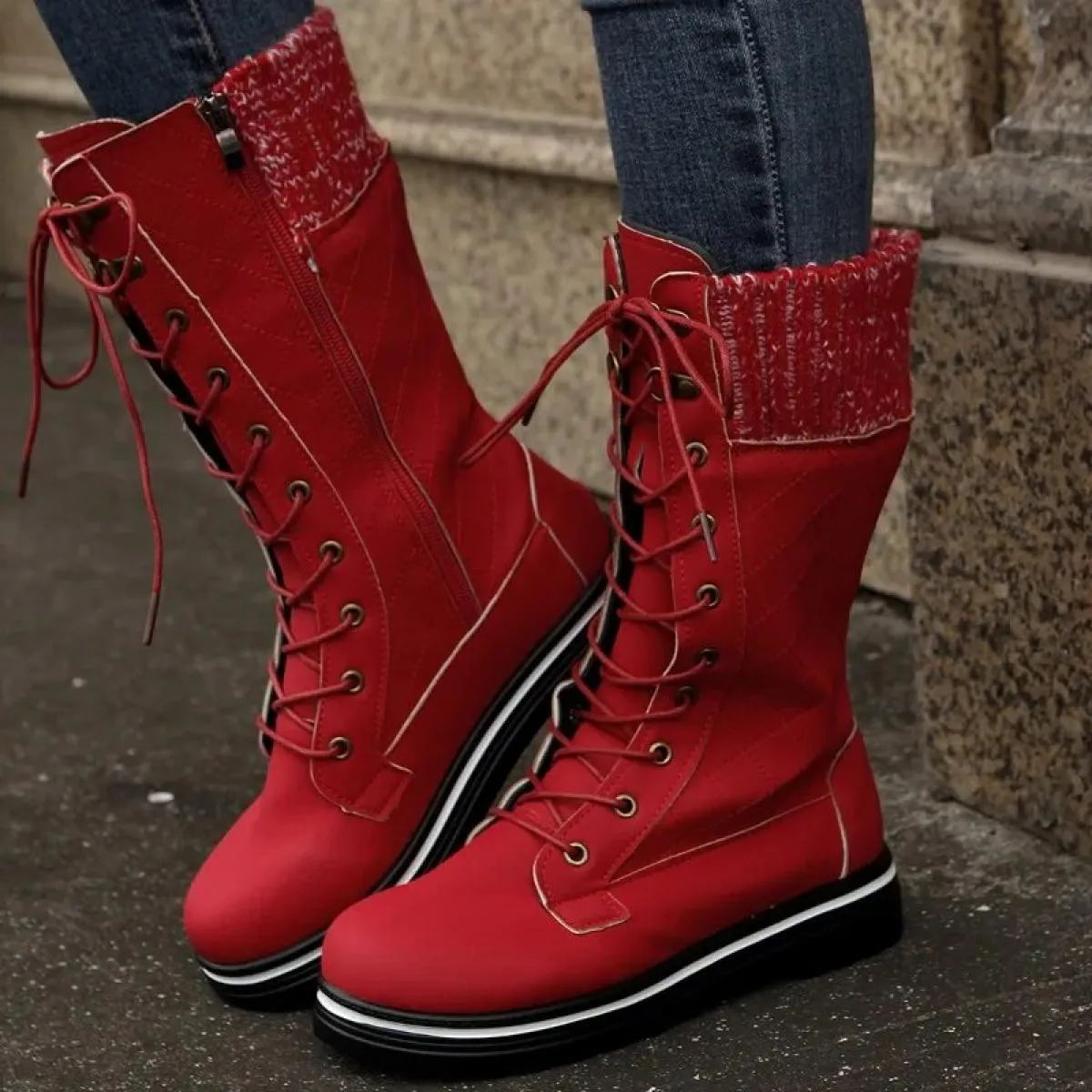 2024 inverno nuove scarpe da donna stivali con plateau in peluche a metà polpaccio nuovo designer stivali da neve caldi stivali