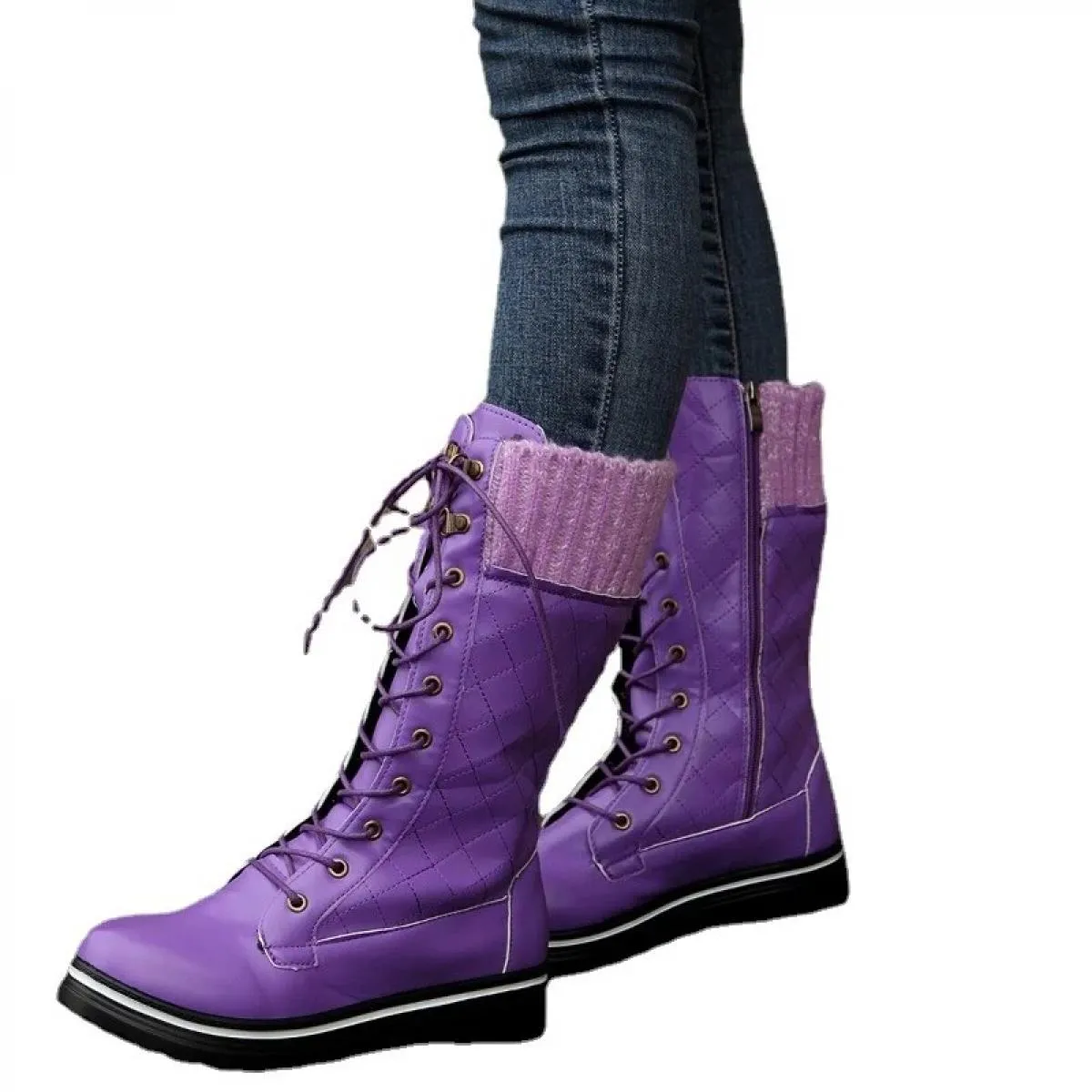 2024 inverno nuove scarpe da donna stivali con plateau in peluche a metà polpaccio nuovo designer stivali da neve caldi stivali