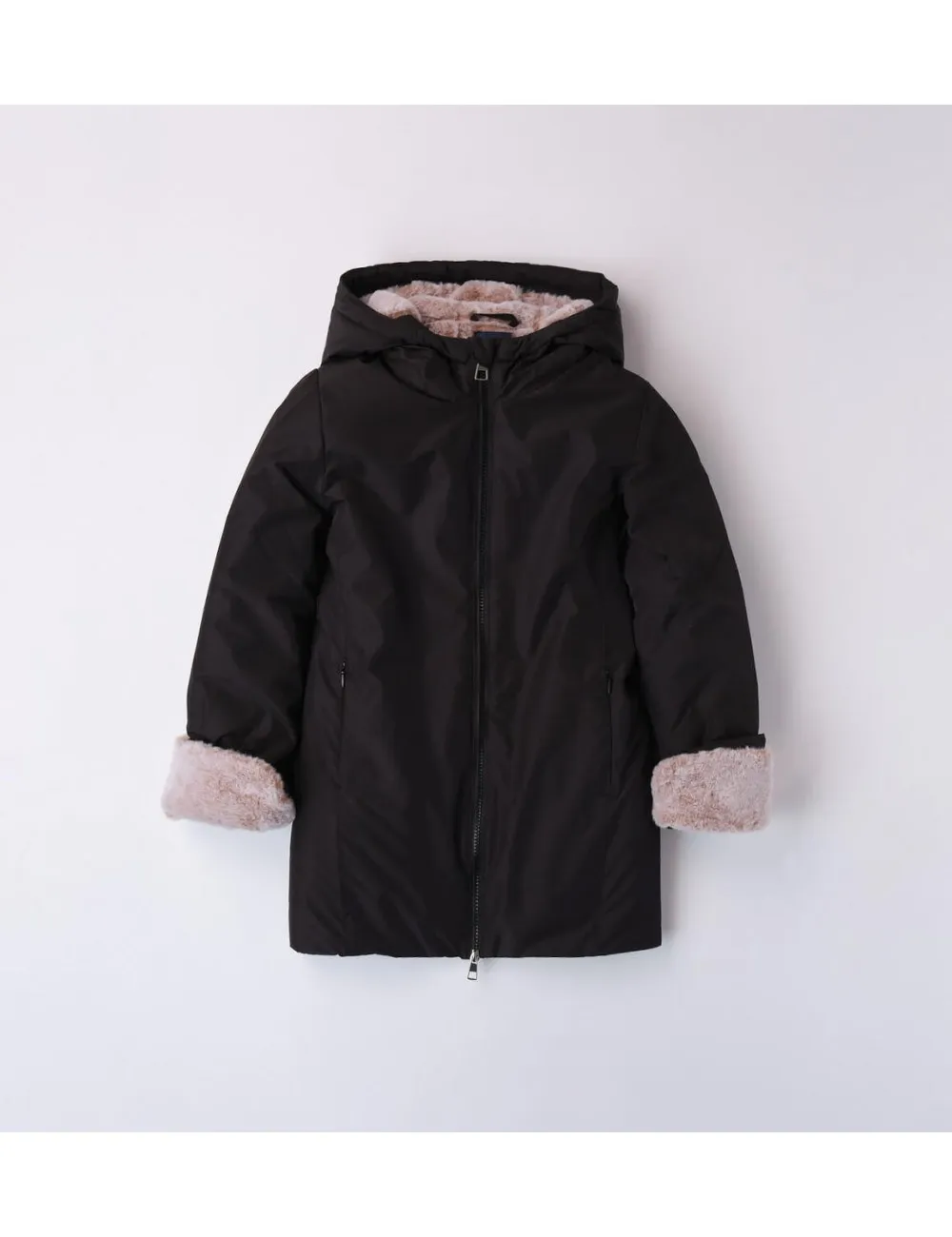 7939 GIUBBINO PER RAGAZZA IDO PARKA PELLICCIA CAPPUCCIO BAMBINA KID KIDS GIRL