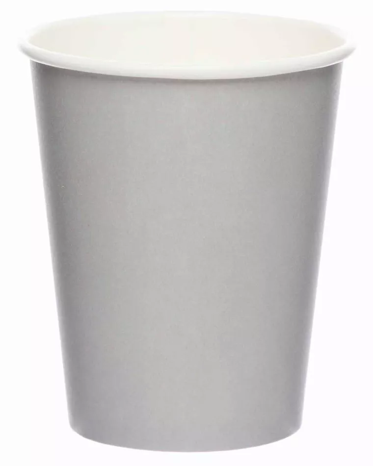 8 bicchieri di carta grigio pietra 227 ml