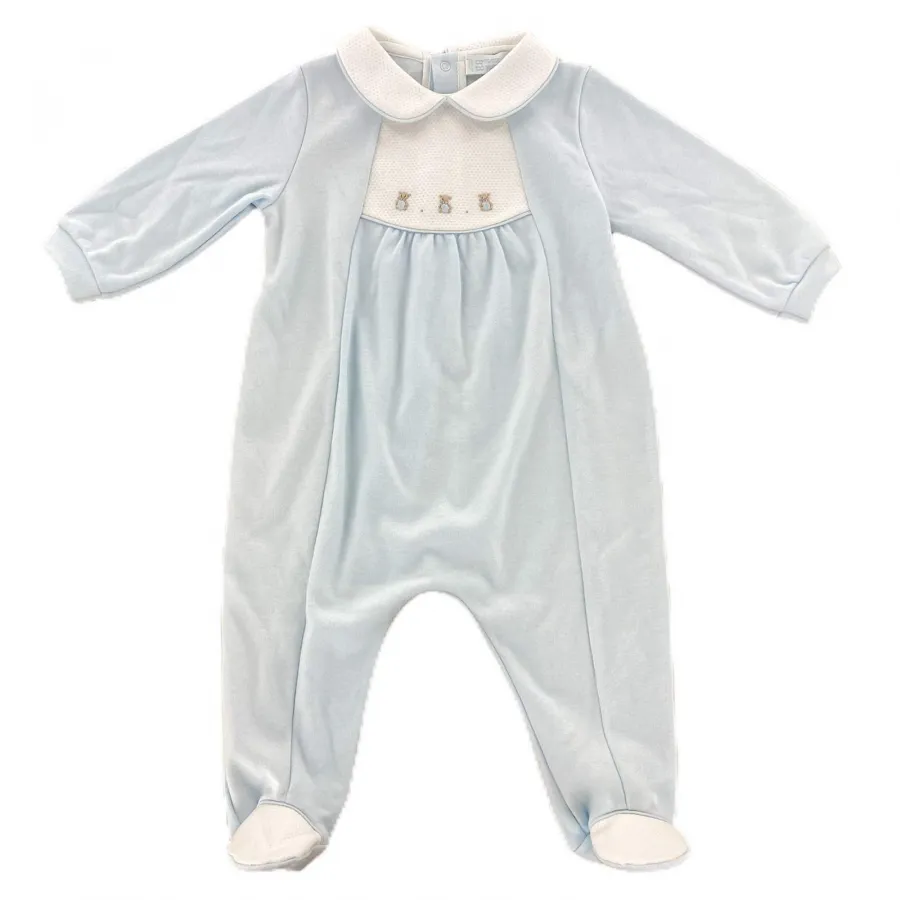 A68 tutina bimbo BOY COMME SI COMME CA cotton light blue rompers kids