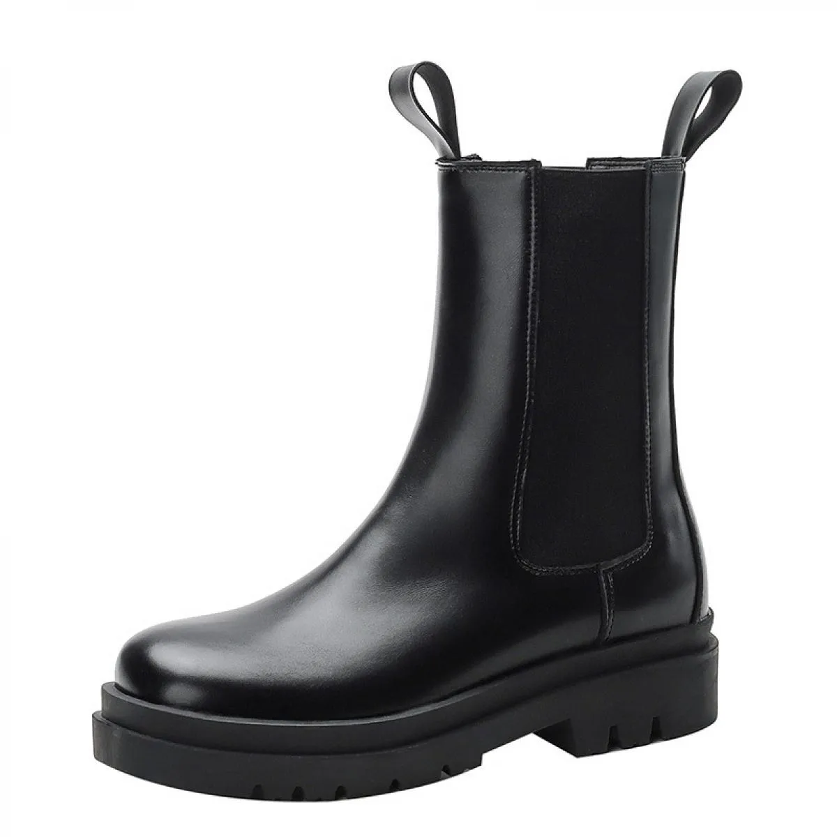 Abiti da banchetto per feste casual da donna in stile stivali Chelsea scarpe autunno inverno stivali da donna in vera pelle alti