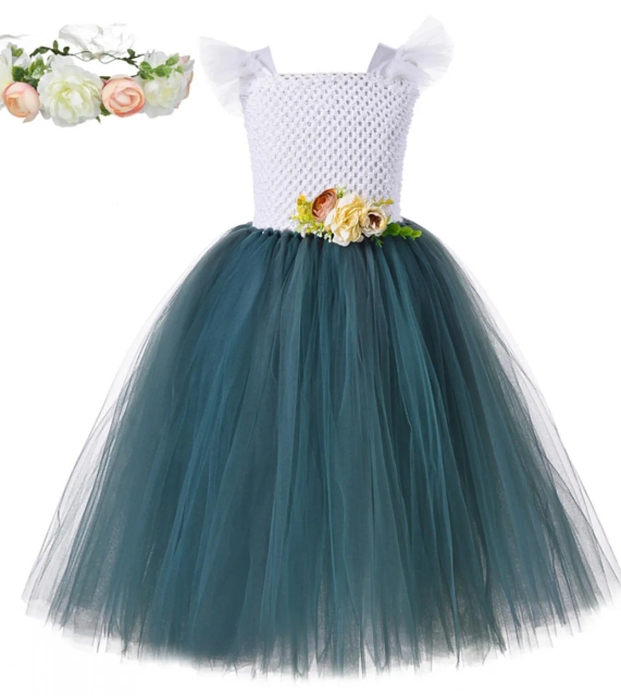 Abiti da ragazza di fiori per matrimoni Costume da spettacolo teatrale per bambini Costume da spettacolo per ragazze Tutu Abito