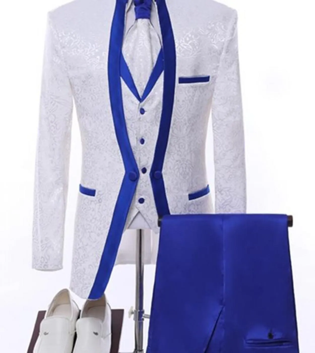 Abito da uomo 3 pezzi Set Abiti da sposa da uomo Tailor Made One Button Smoking da sposo formale Business giacca  pantaloni