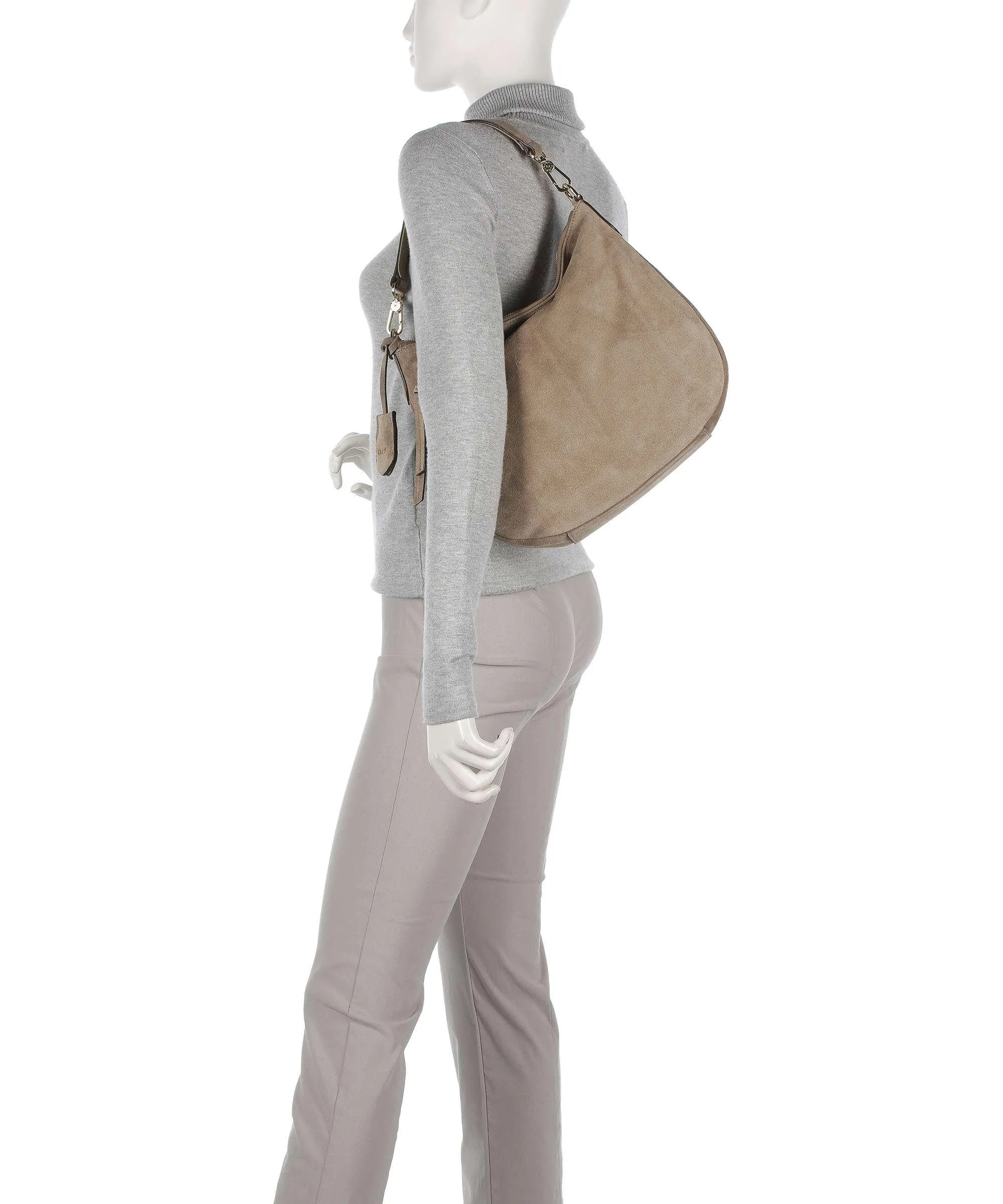  Abro Kaleido Juna Borsa hobo pelle di vitello ruvida beige  