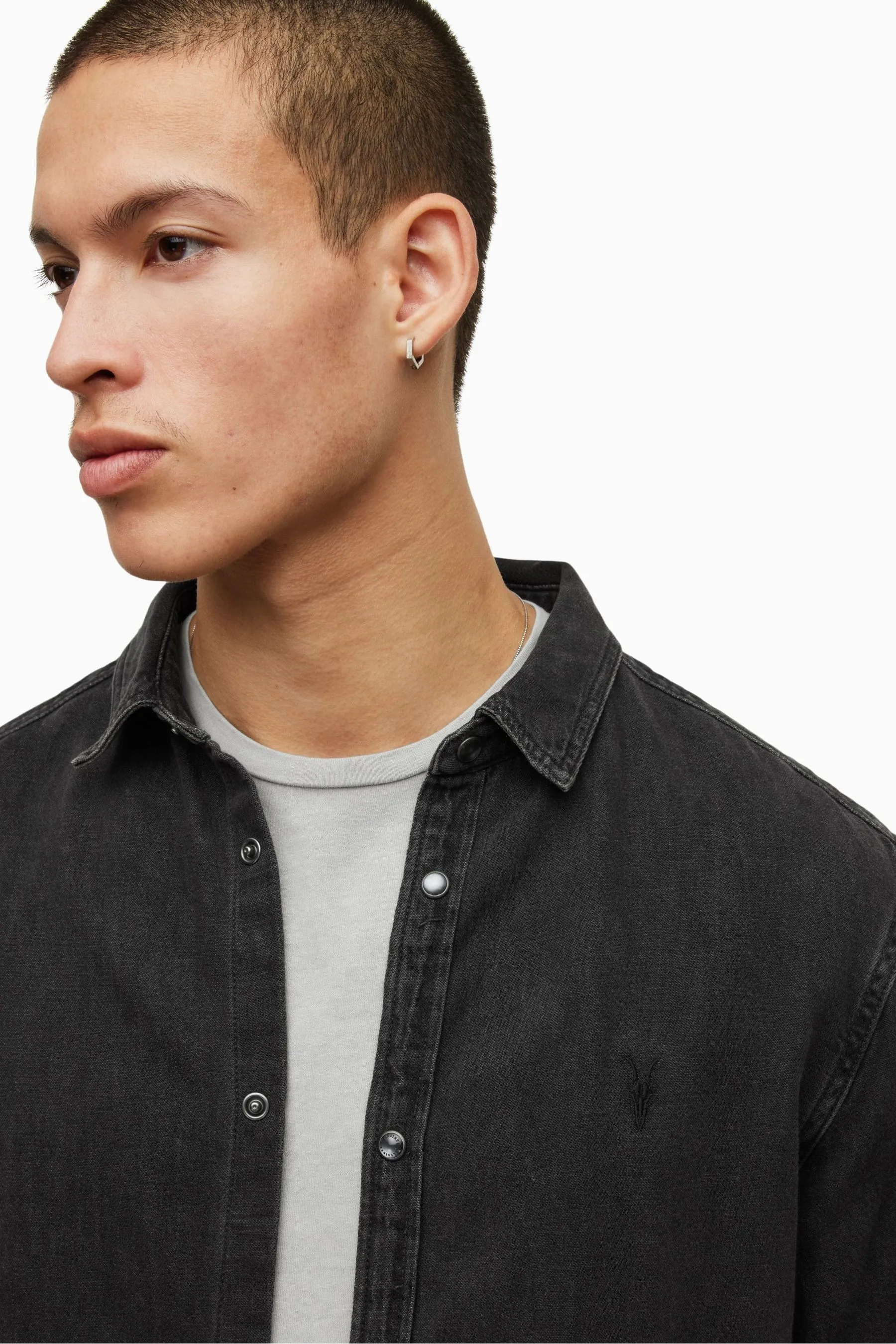 AllSaints - Gleason - Camicia Manica lunga camicia