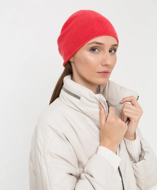 Allude Cappello in cashmere lampone 21511246