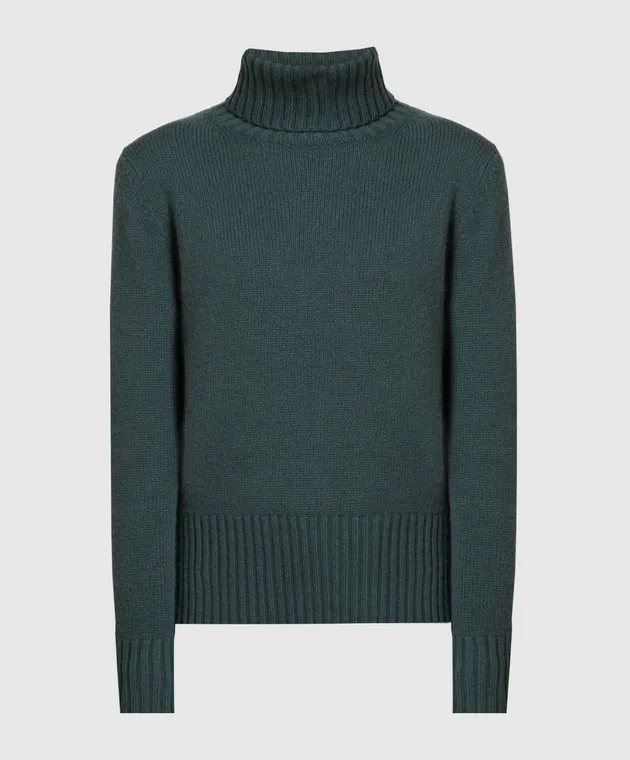 Allude Maglione verde in lana e cashmere 23517643