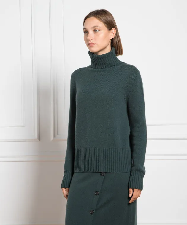 Allude Maglione verde in lana e cashmere 23517643