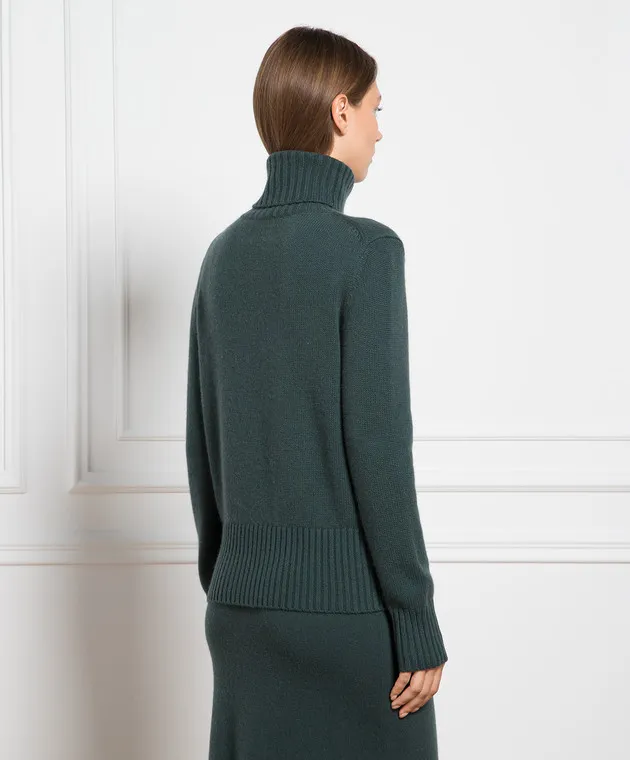 Allude Maglione verde in lana e cashmere 23517643