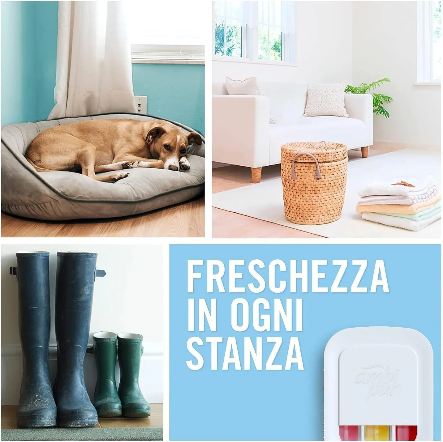 Ambi Pur 3Volution Profumatore per Ambienti, Ricarica per Diffusore Elettrico, Fragranza Lenor Risveglio Primaverile, 3 Pezzi