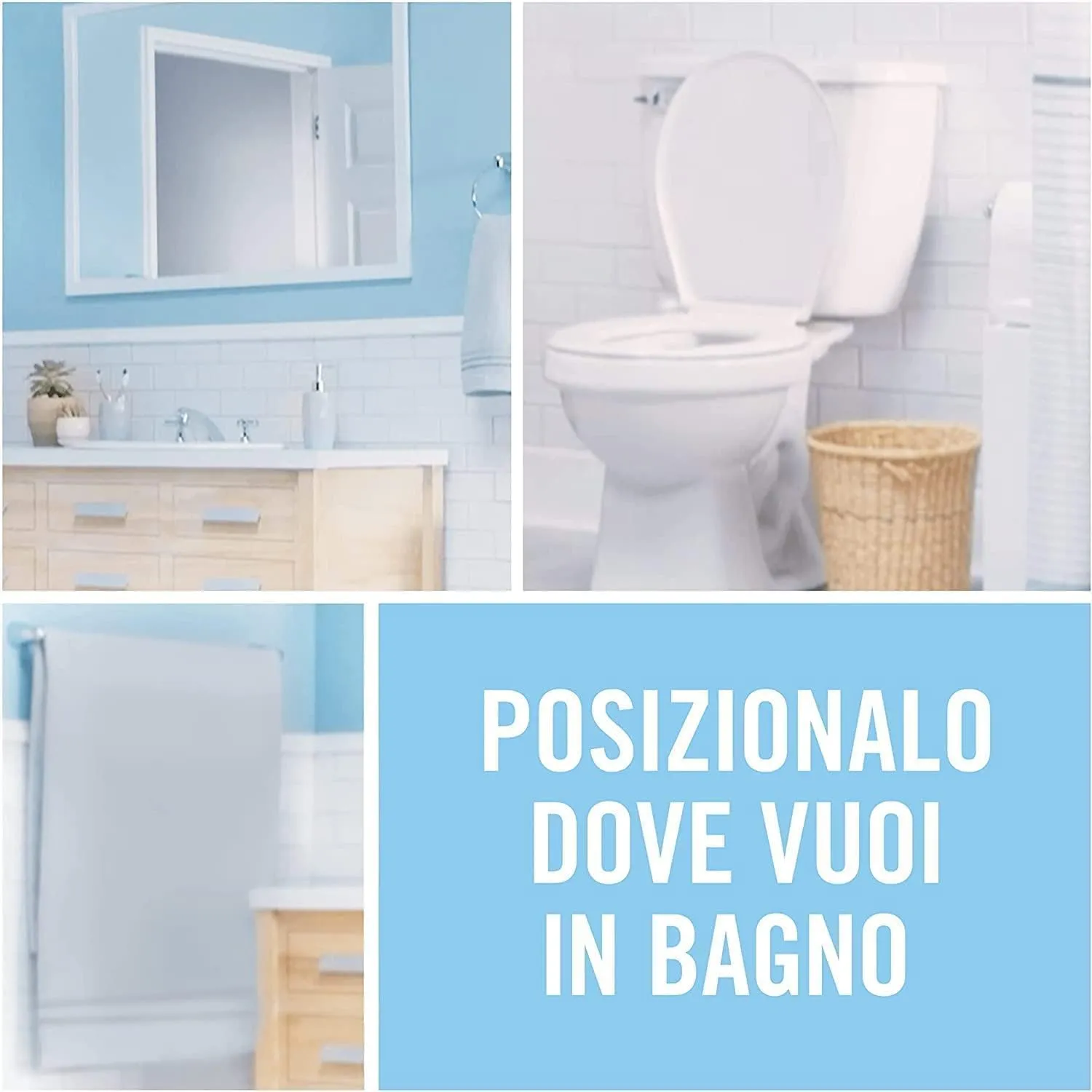 Ambi Pur Bagno Profumatore Per Ambienti, 5 Profumatori Bagno, Fragranza Nuvole Di Cotone, Diffusore Ambiente Con Tecnologia Elim