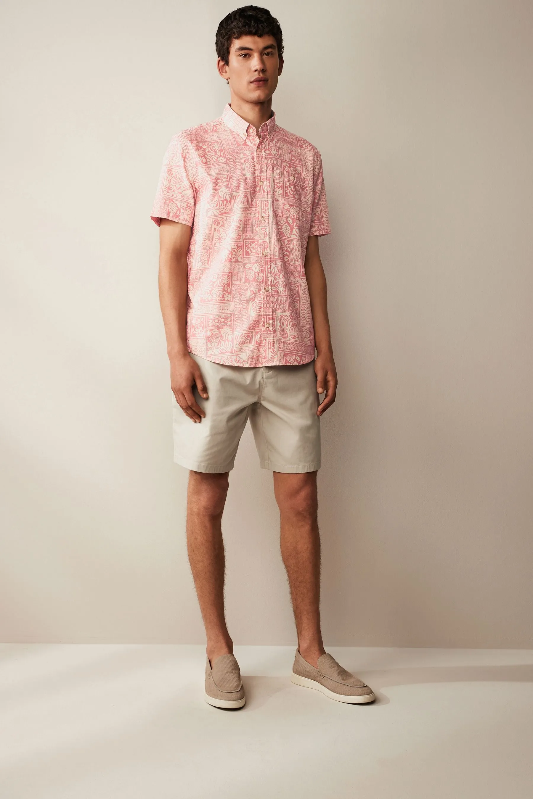 Artisan Rosa luce  - Camicia Floreale camicia con maniche a camicia