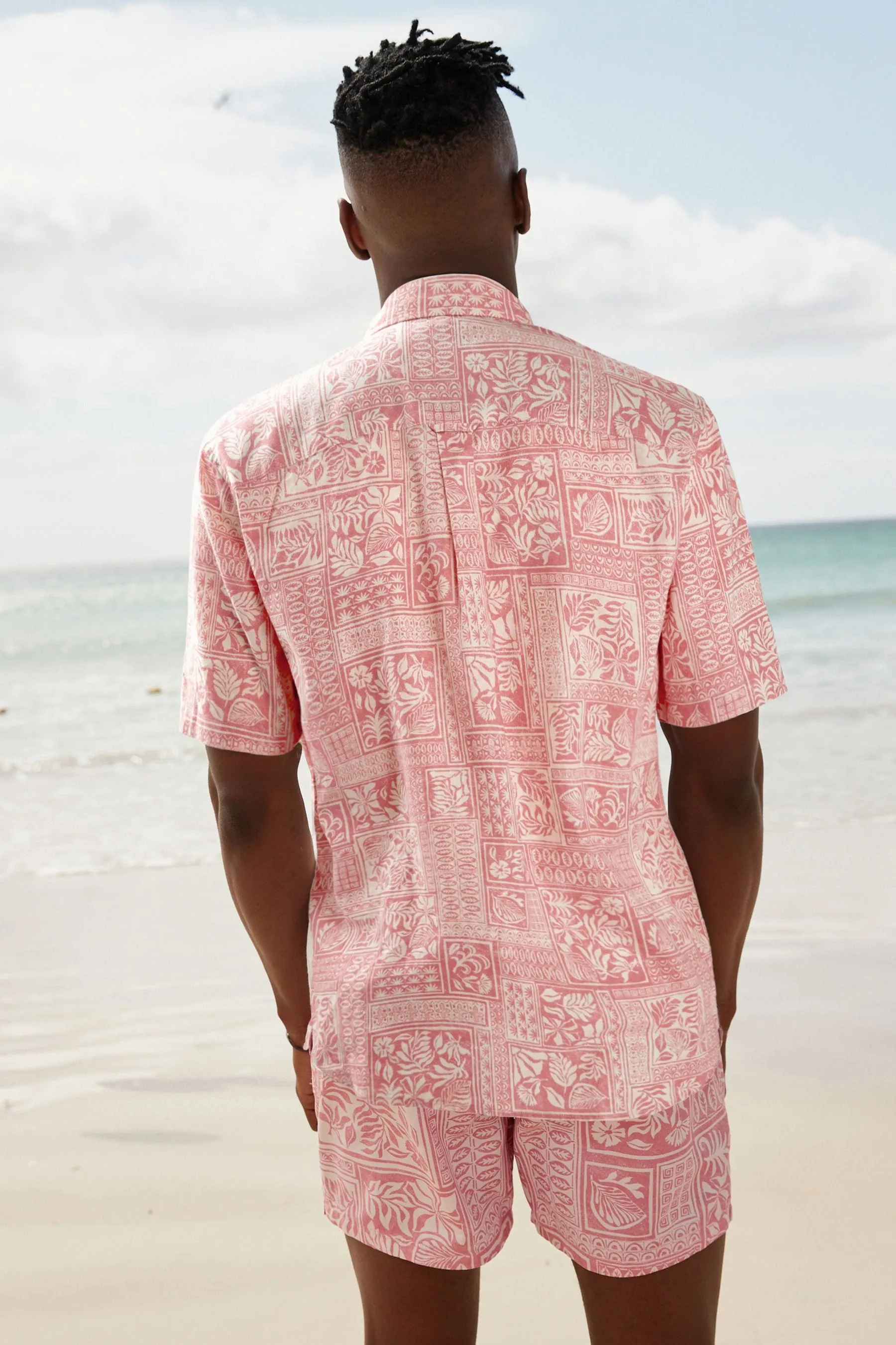 Artisan Rosa luce  - Camicia Floreale camicia con maniche a camicia