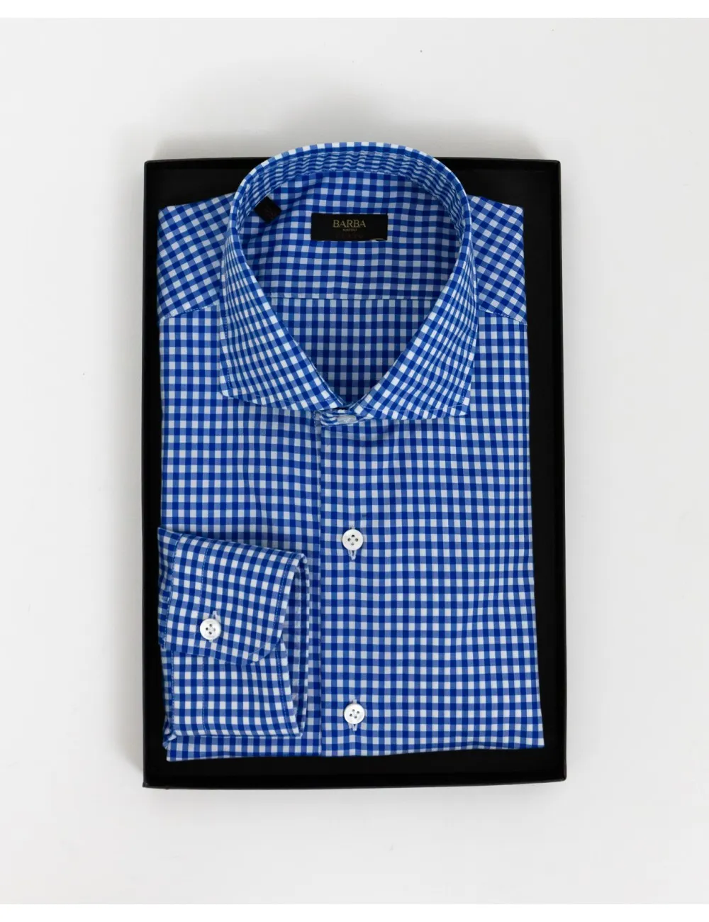 Barba Napoli - Camicia Culto Blu a scacchi Uomo