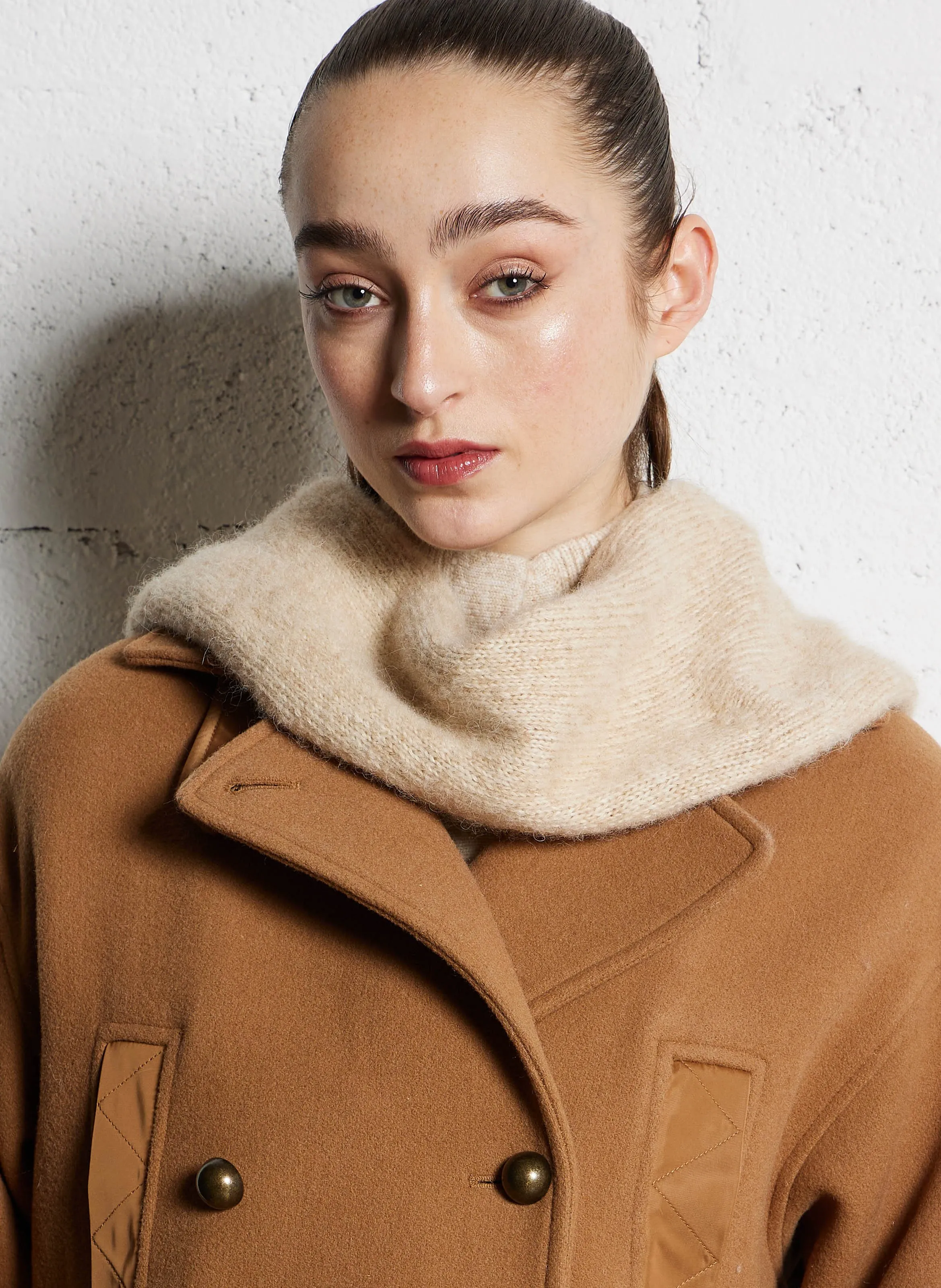  BECKSONDERGAARD   LENNY - Sciarpa in misto cotone e lana | Beige