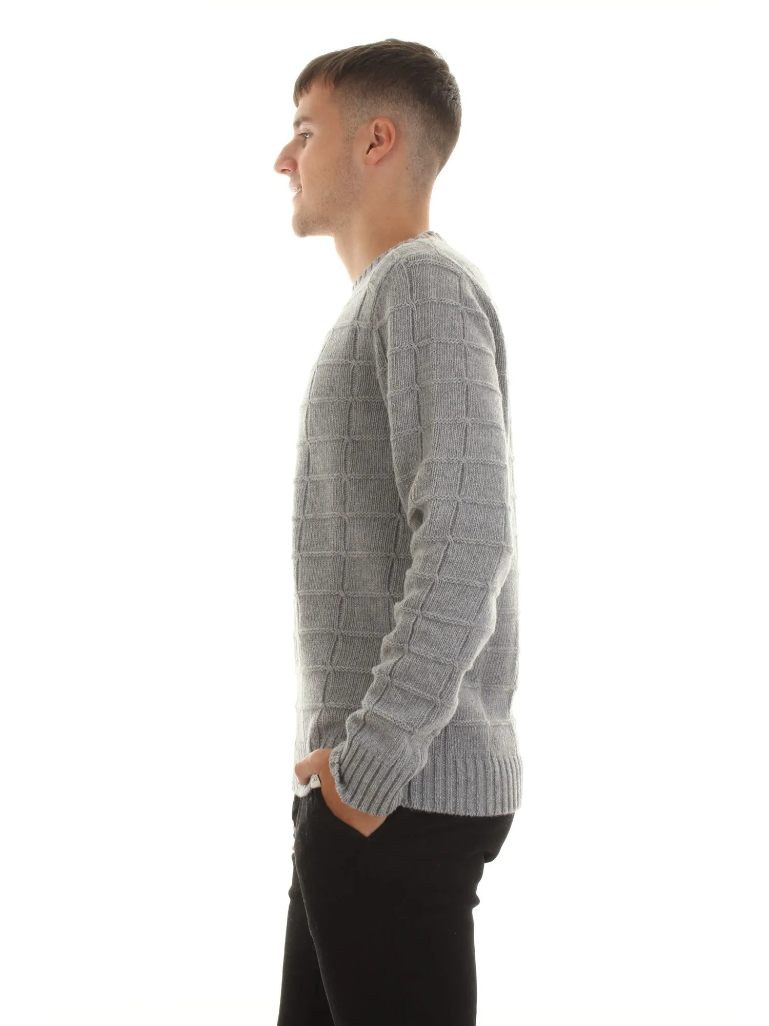 BICOLORE Maglione girocollo misto lana Grigio