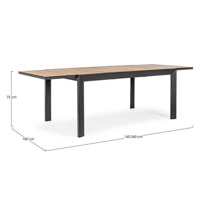 Bizzotto outdoor Tavolo allungabile Belmar 160-240x100 naturale/antyk 13
