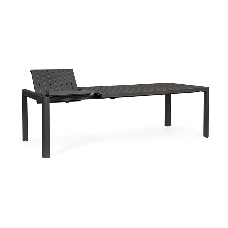 Bizzotto outdoor Tavolo allungabile Kiplin 180-240x100 antracite cx23