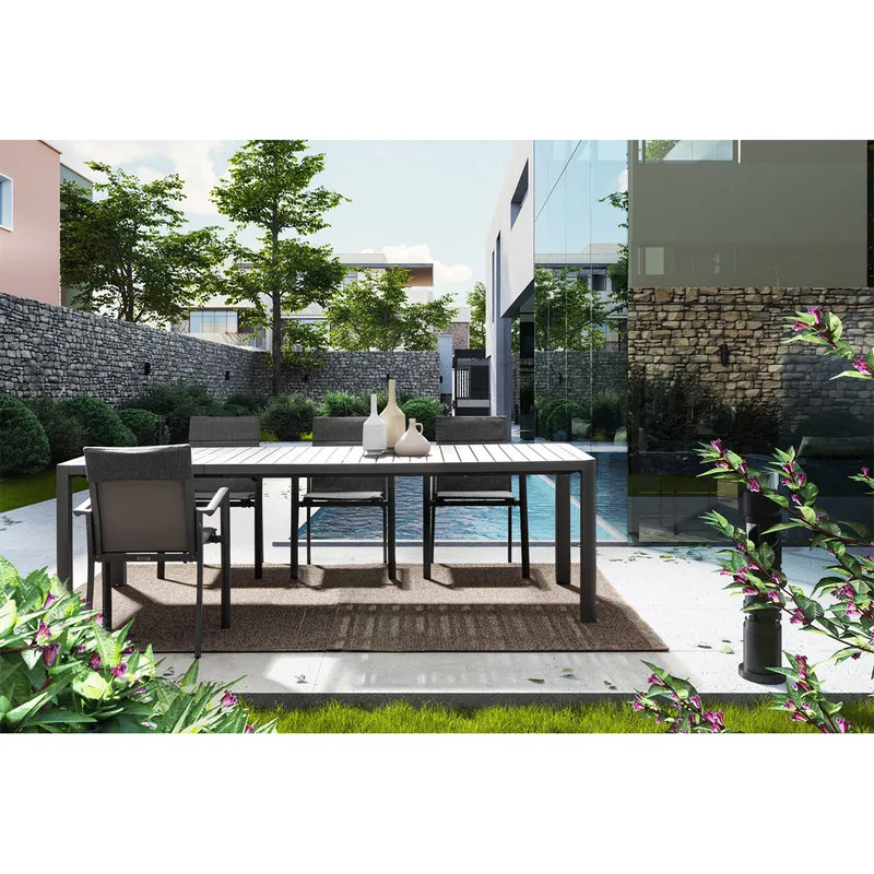 Bizzotto outdoor Tavolo allungabile Kiplin 180-240x100 antracite cx23