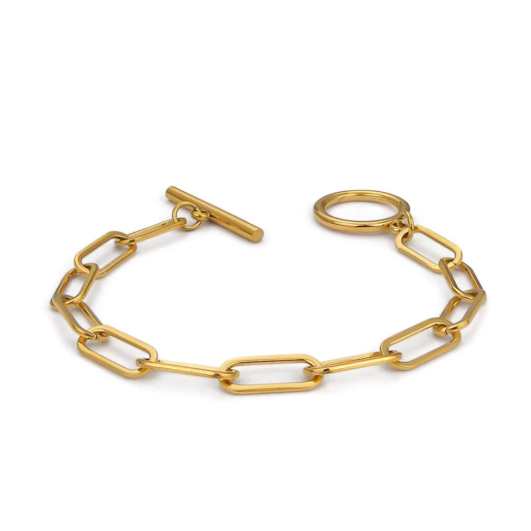 BOCCADAMO MYA Bracciale dorato a catena Maglia Rettangolare