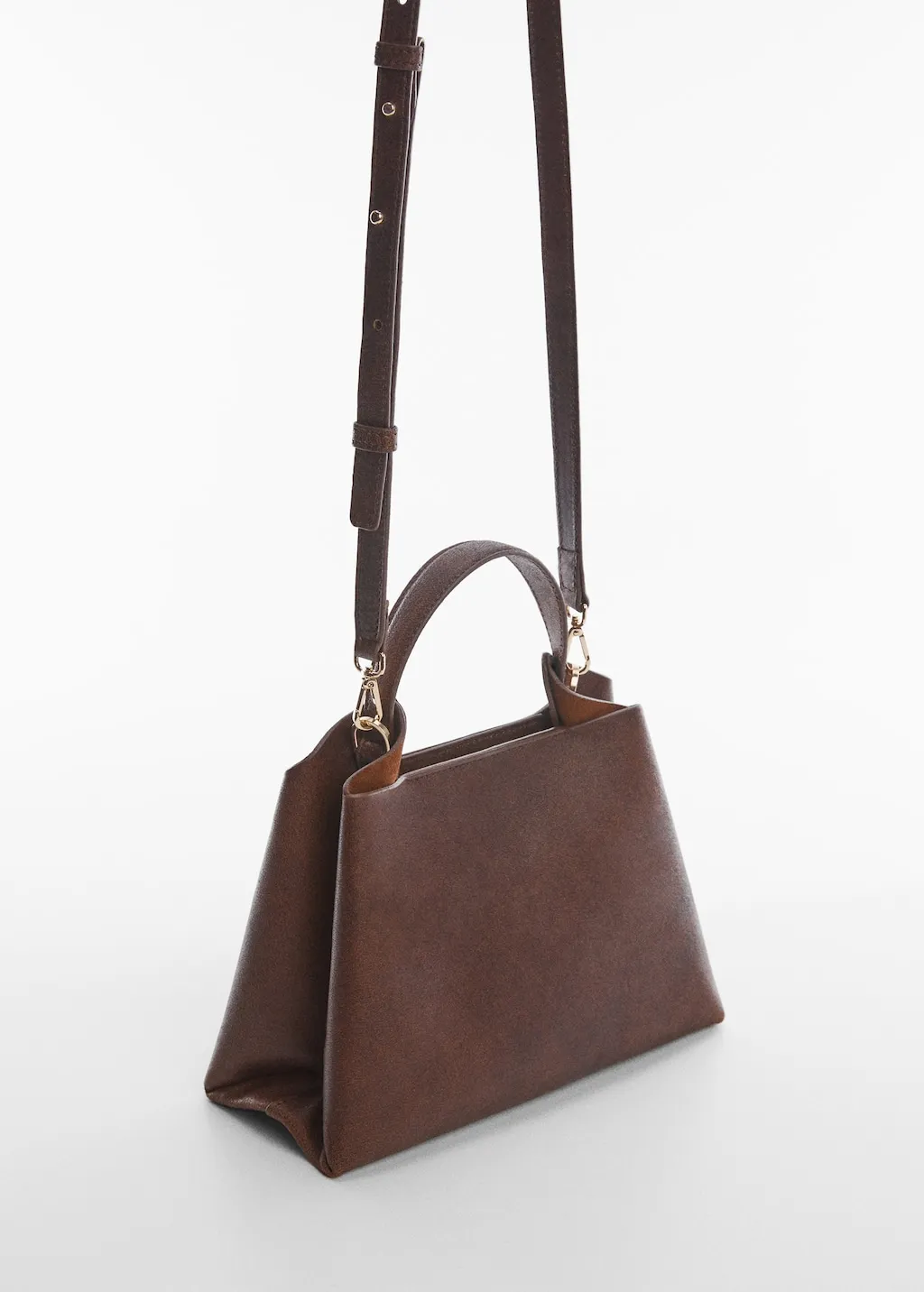 Borsa manico pelle