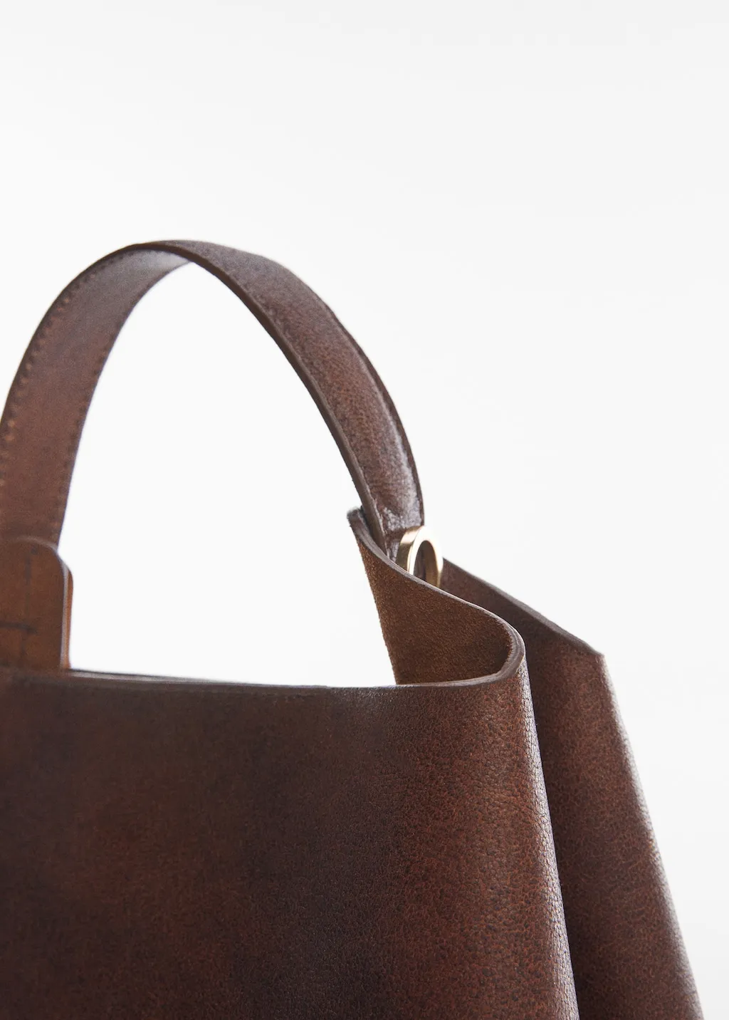 Borsa manico pelle