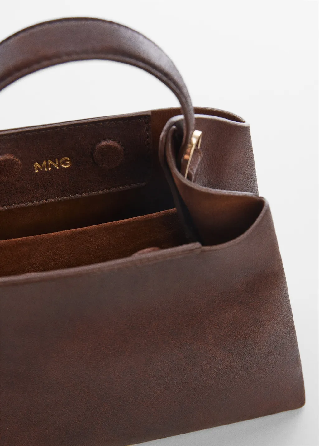 Borsa manico pelle