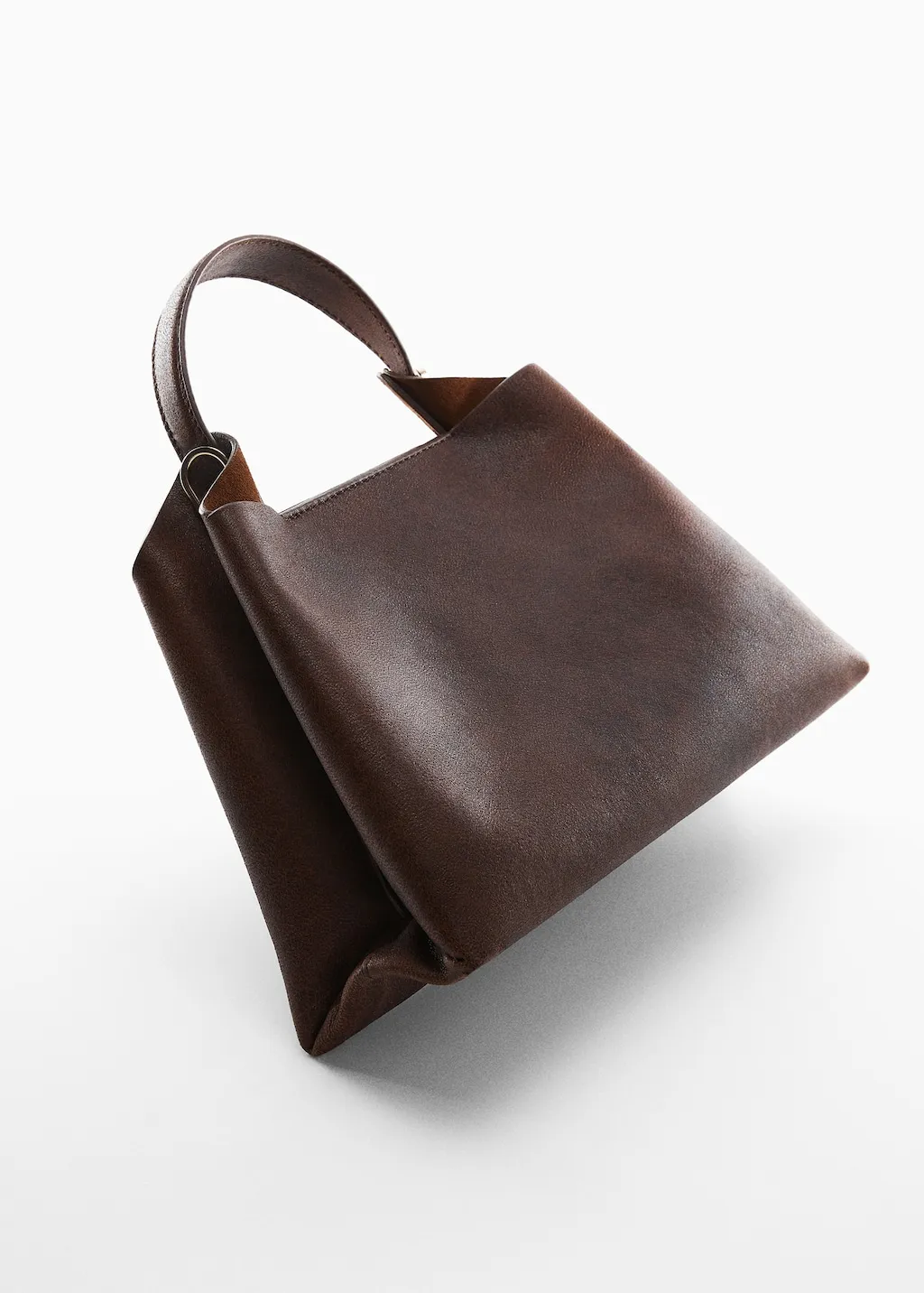 Borsa manico pelle