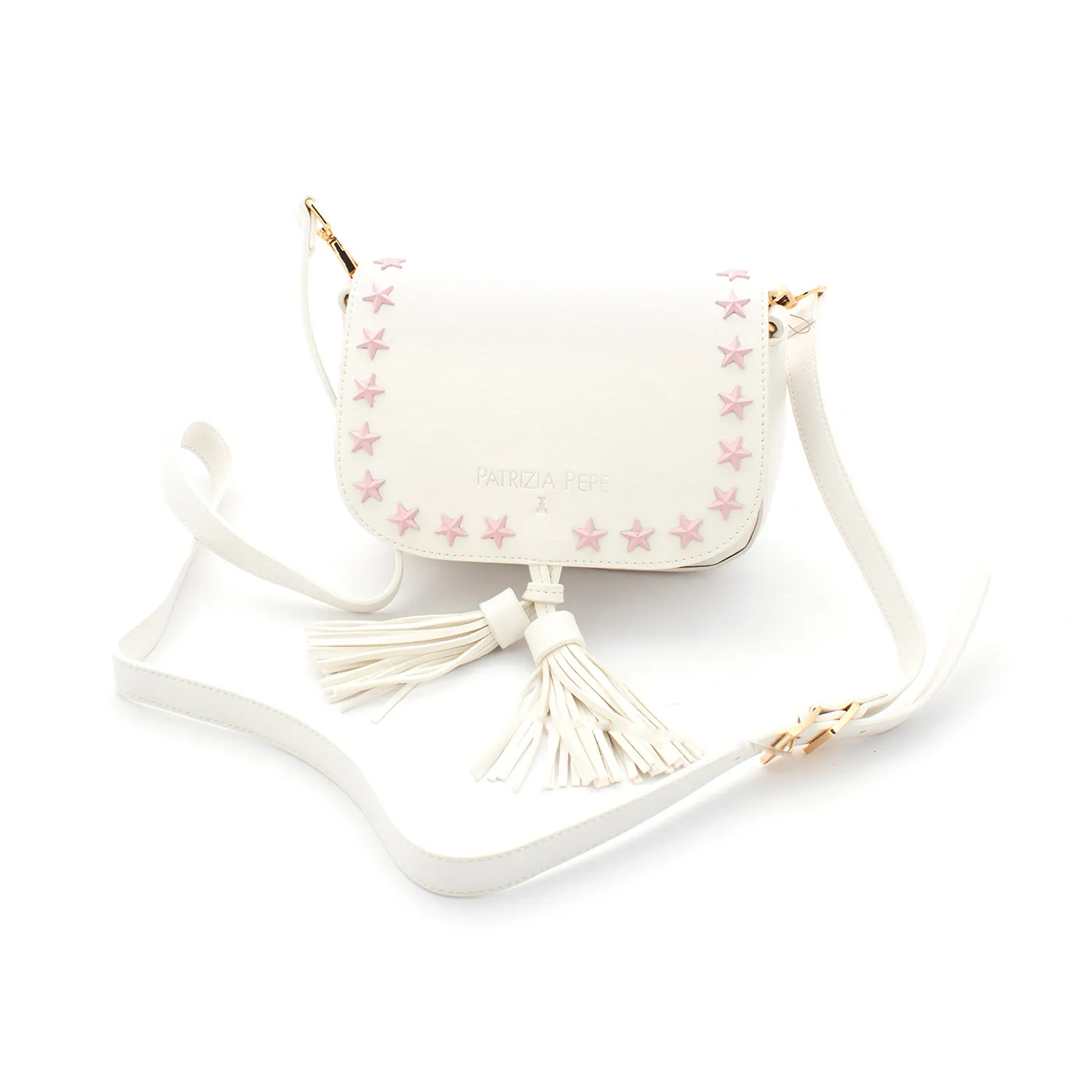 Borsetta Girl Bianca Stelle Rosa