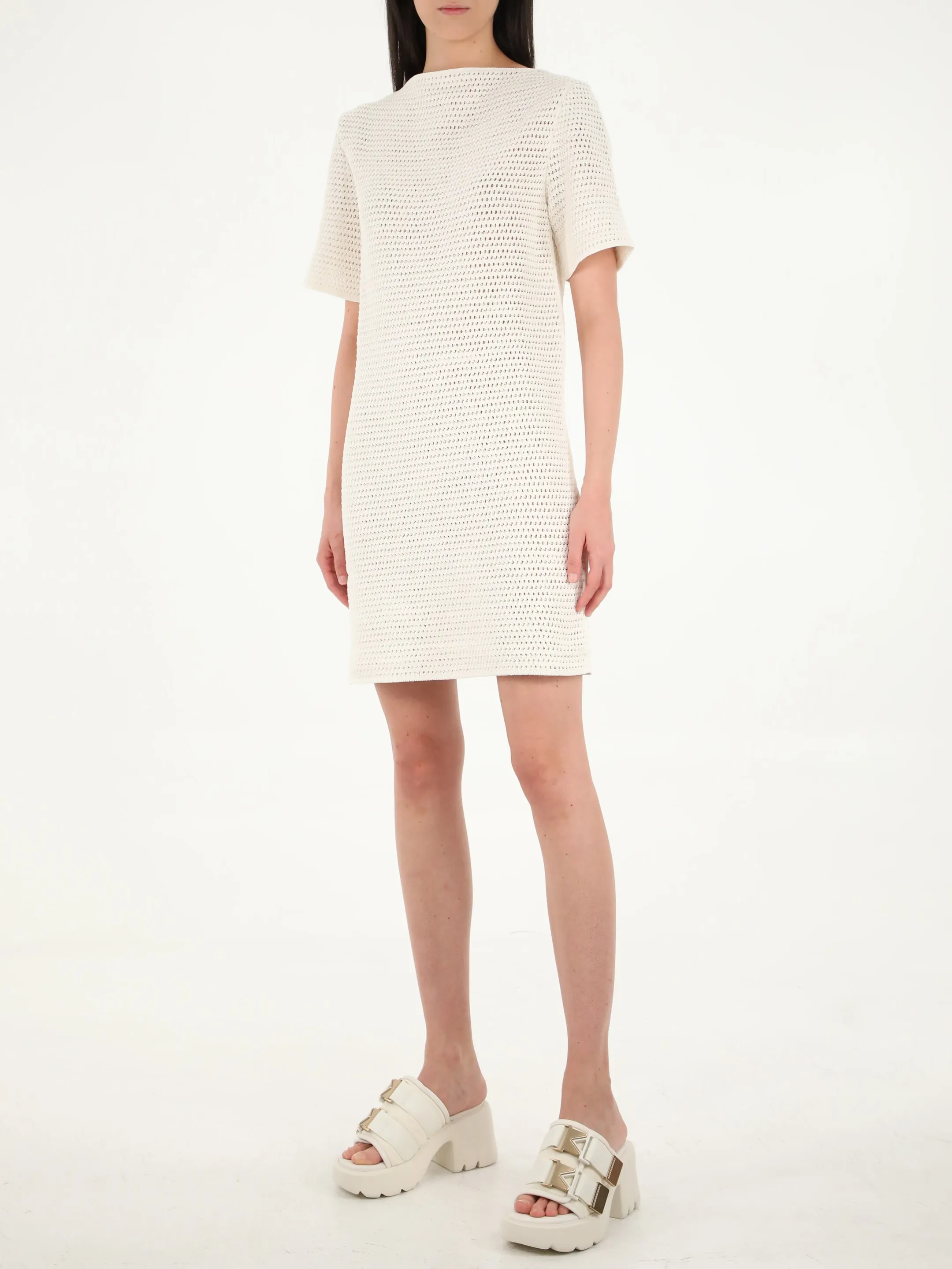 BOTTEGA VENETA    Abito crochet bianco