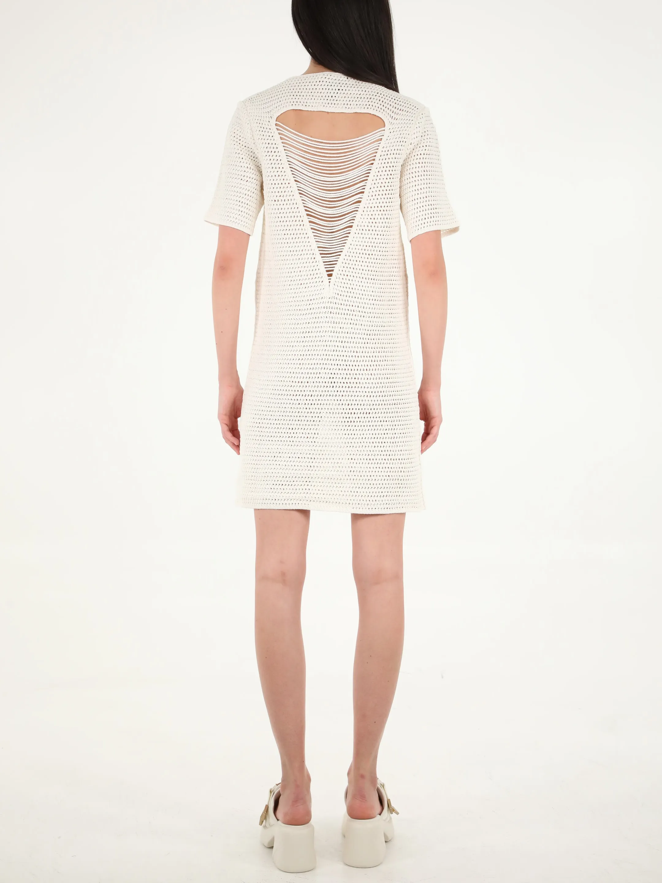 BOTTEGA VENETA    Abito crochet bianco