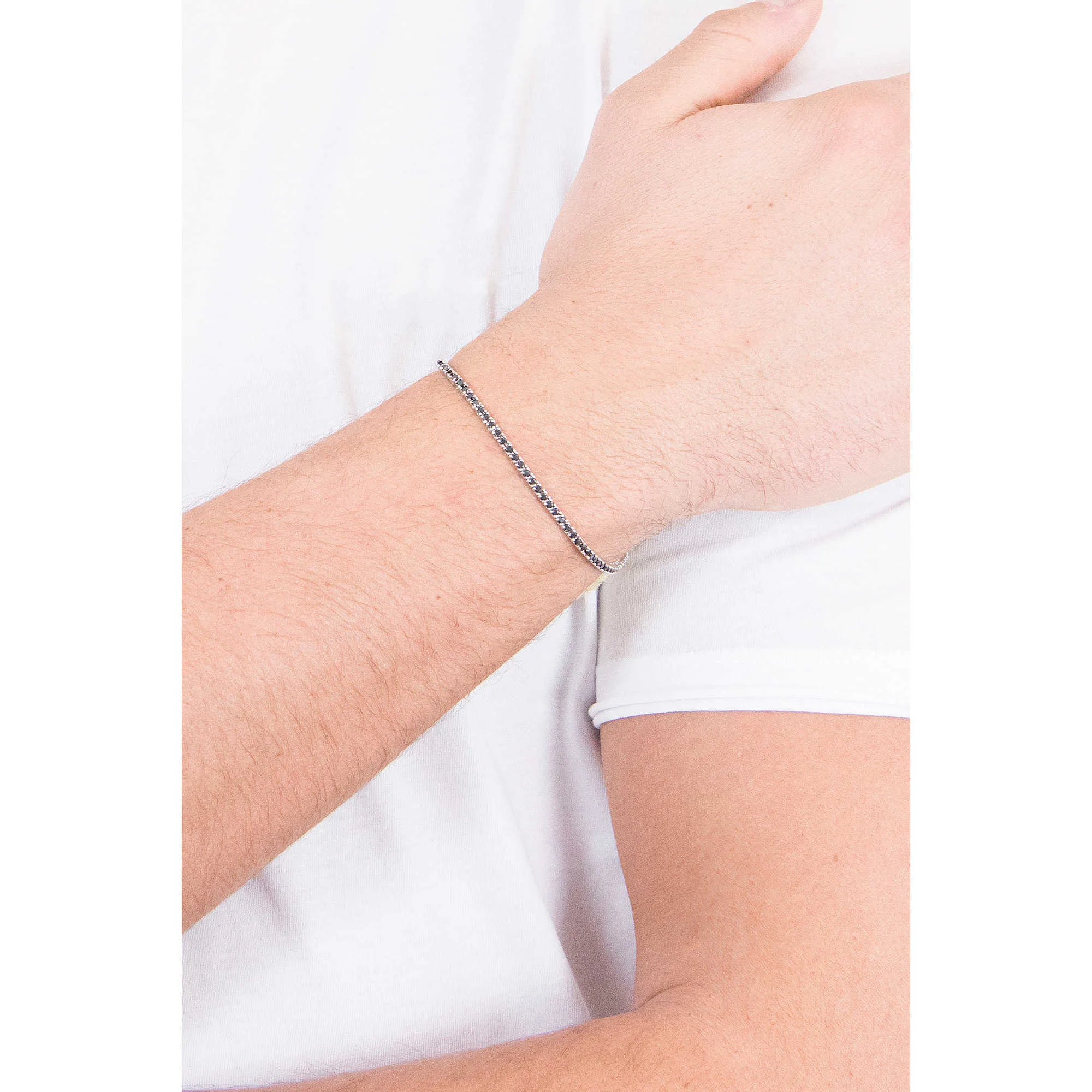 bracciale Tennis uomo Argento 925 gioiello Comete Tennis