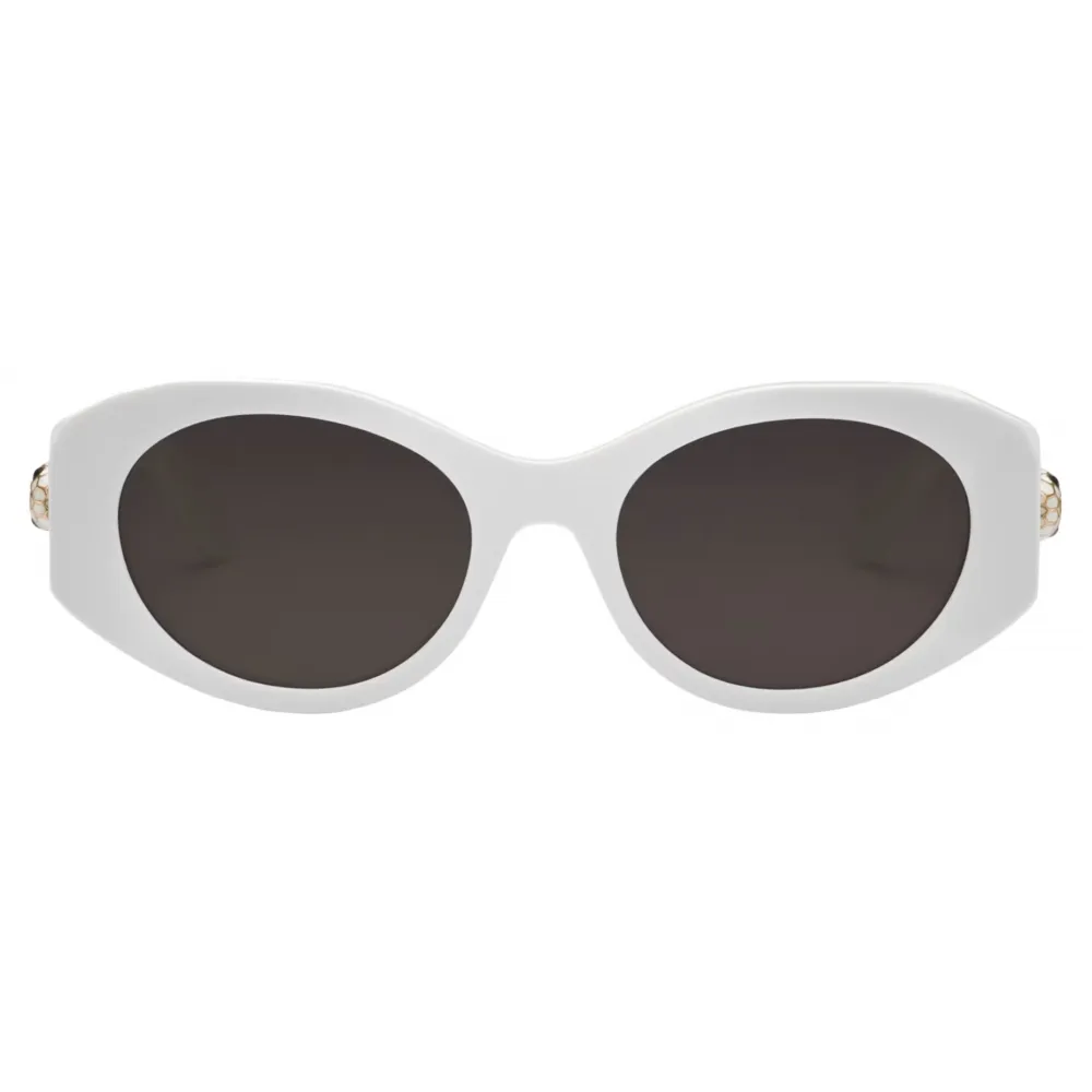 Bulgari - Serpenti - Occhiali da Sole Ovale in Acetato - Avorio - Serpenti Collection - Occhiali da Sole - Bulgari Eyewear