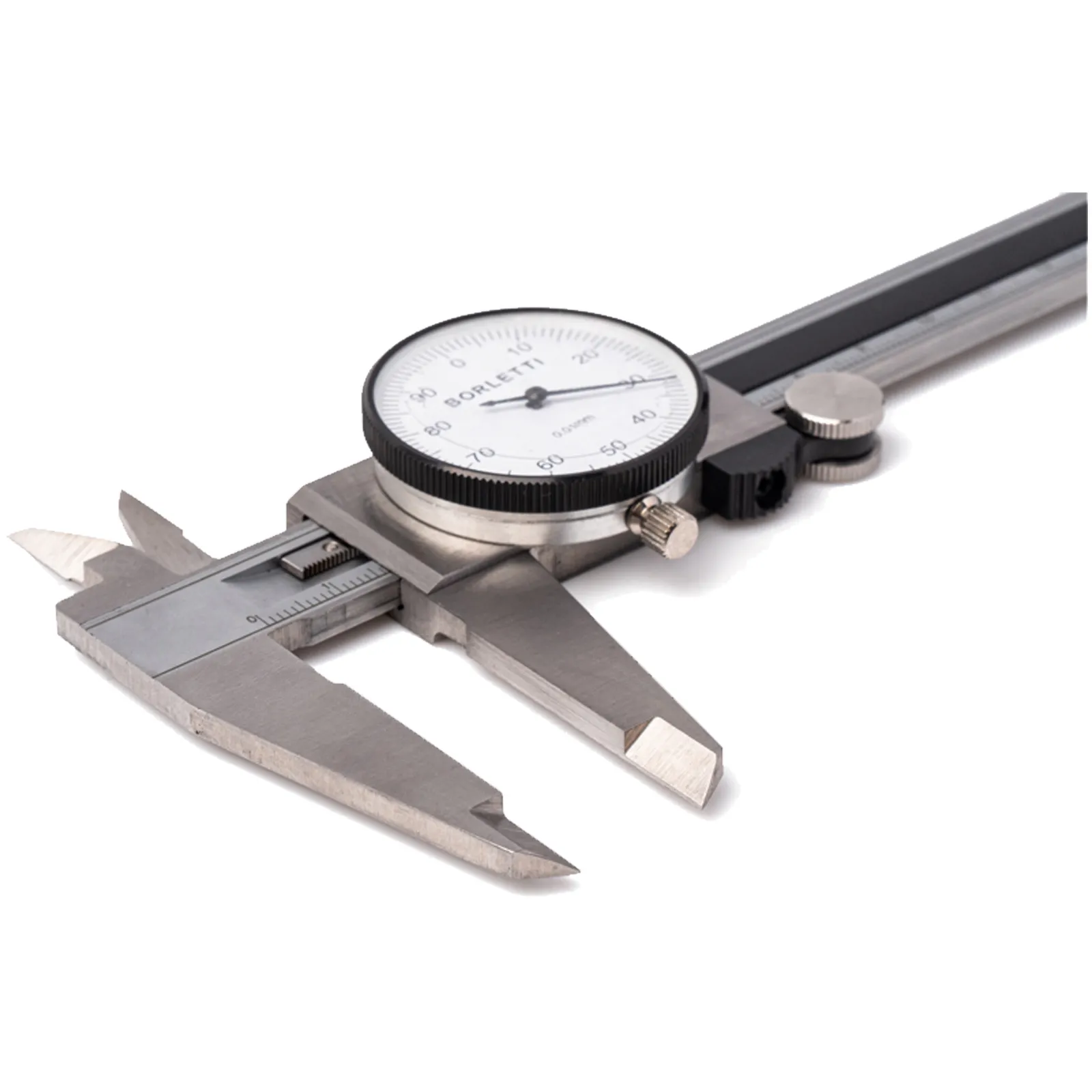 Calibro Analogico con Orologio BORLETTI Misura 0-200mm Precisione 0,01mm Scala 250mm articolo COD21S