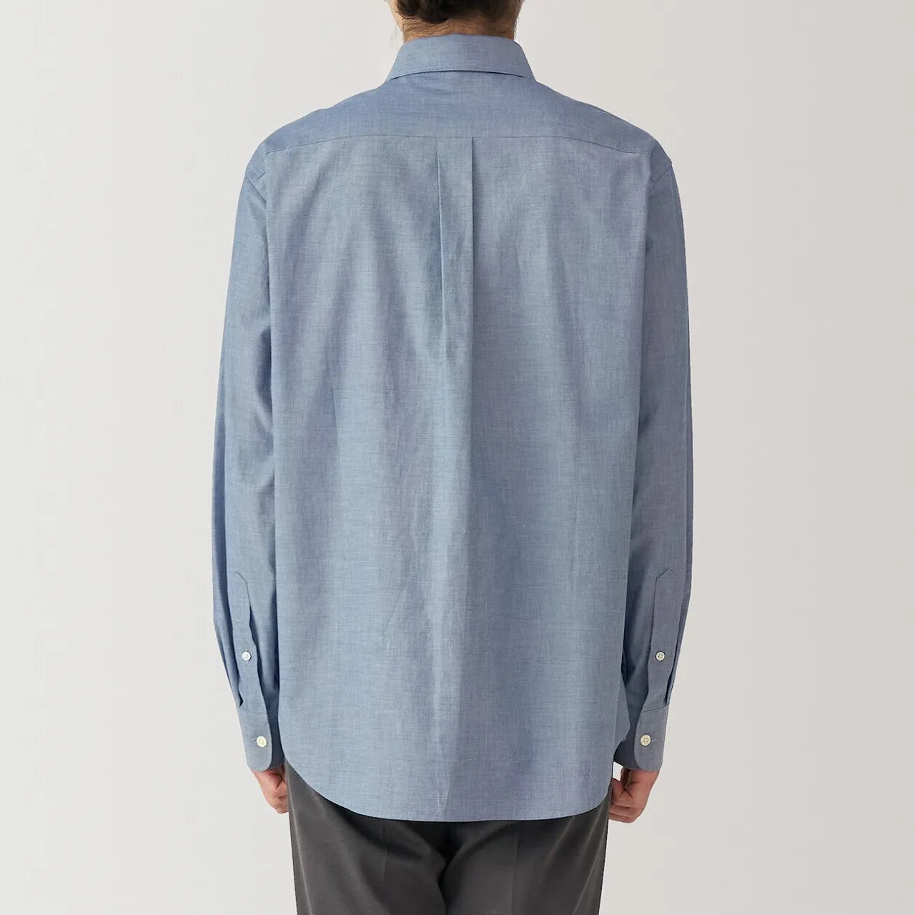 Camicia a maniche lunghe in cotone lavato da uomo