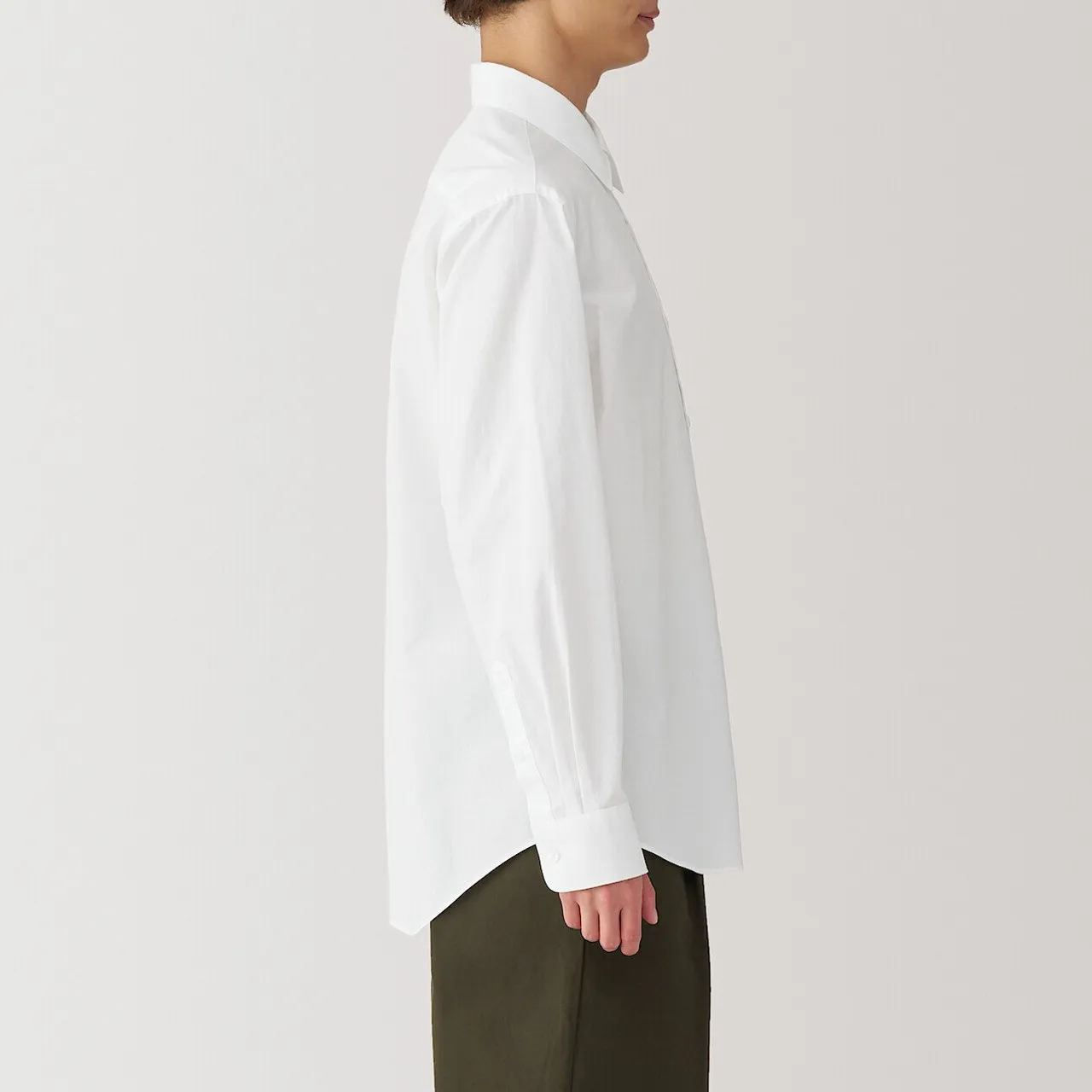 Camicia a maniche lunghe in cotone lavato da uomo