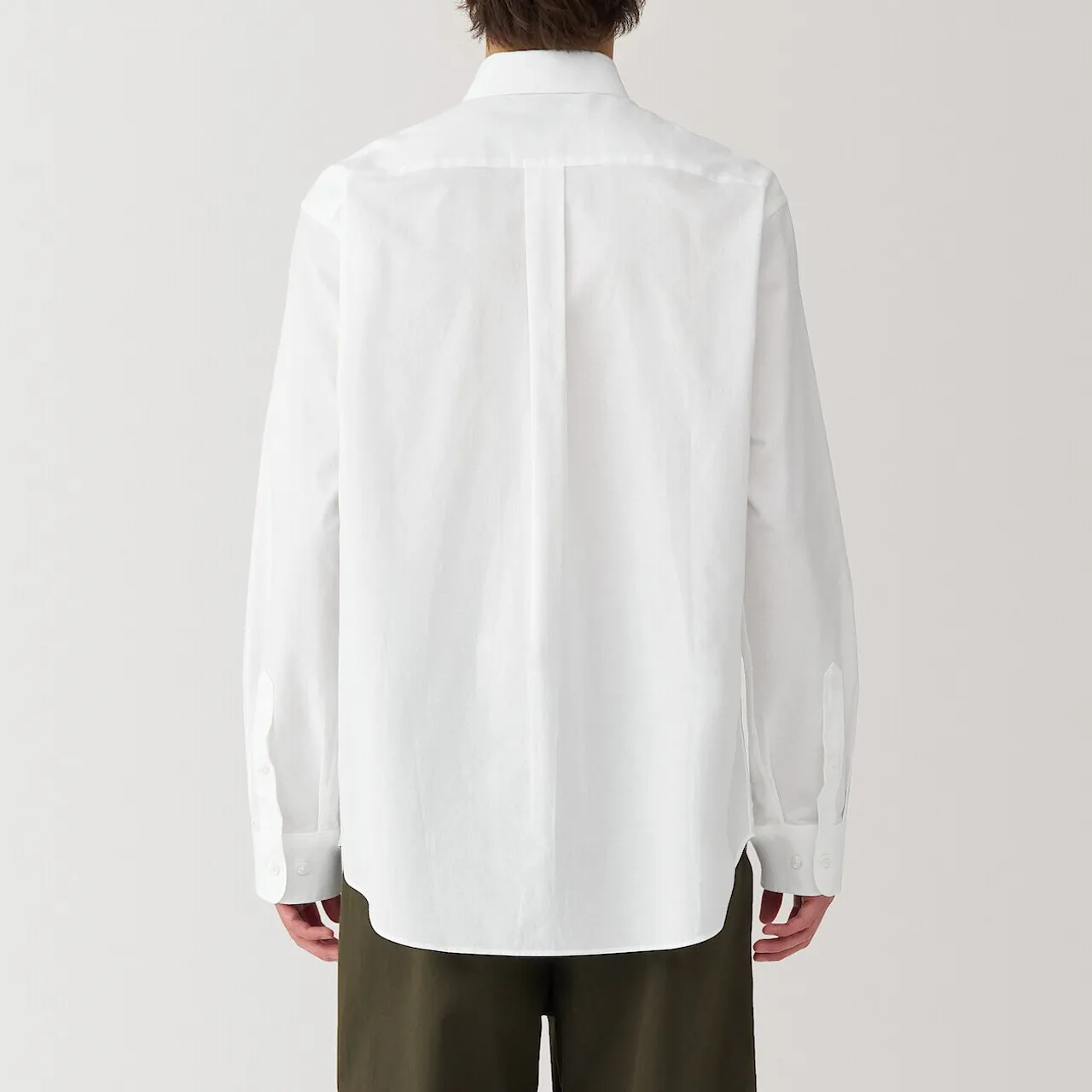 Camicia a maniche lunghe in cotone lavato da uomo