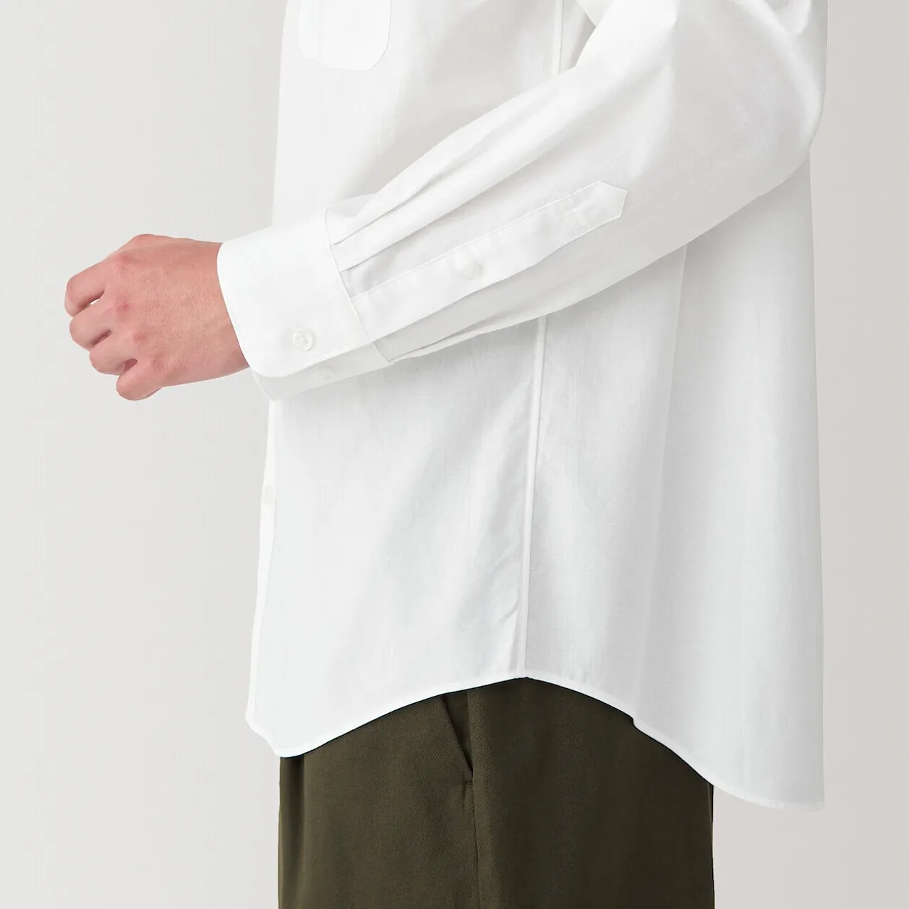 Camicia a maniche lunghe in cotone lavato da uomo