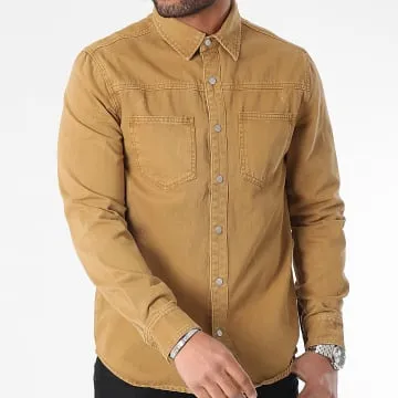 Camicia a maniche lunghe VJ339 Camel