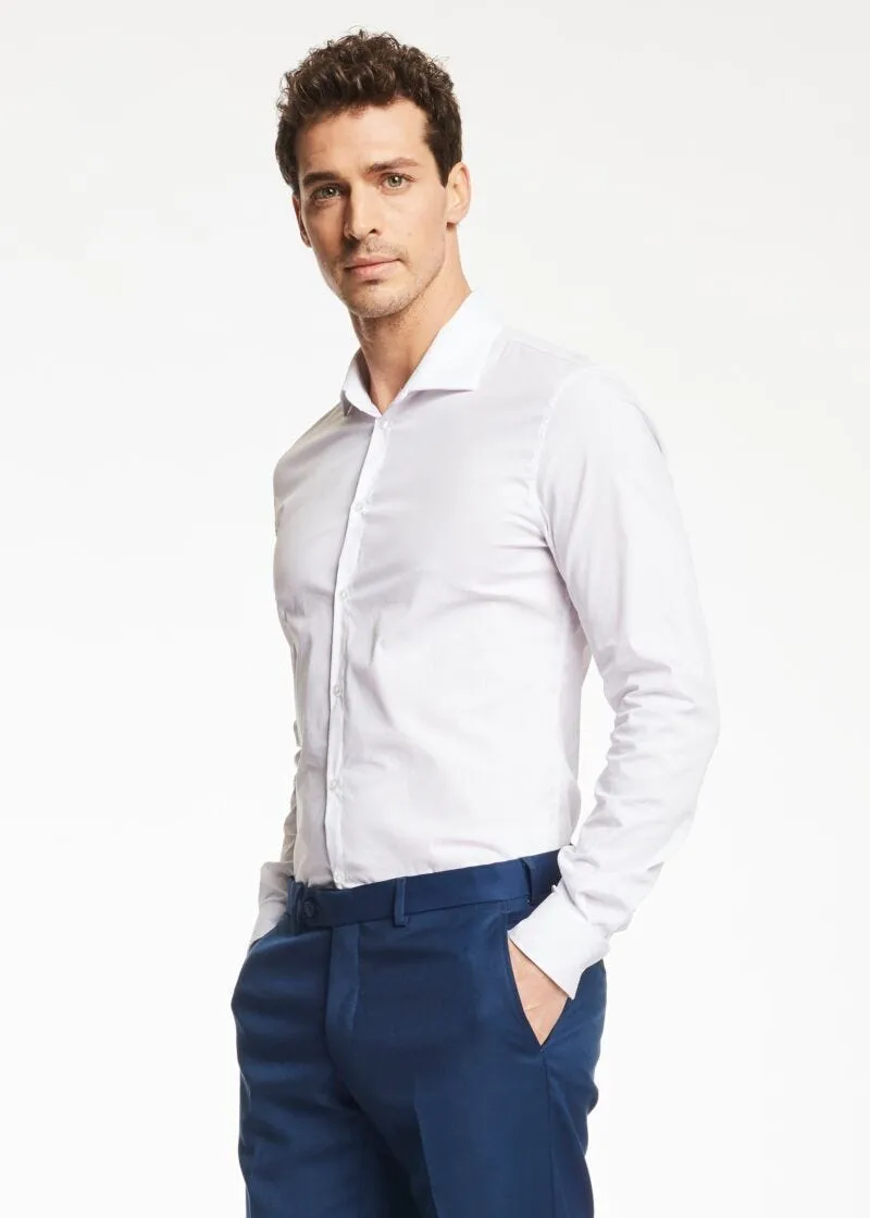 Camicia con collo alla francese