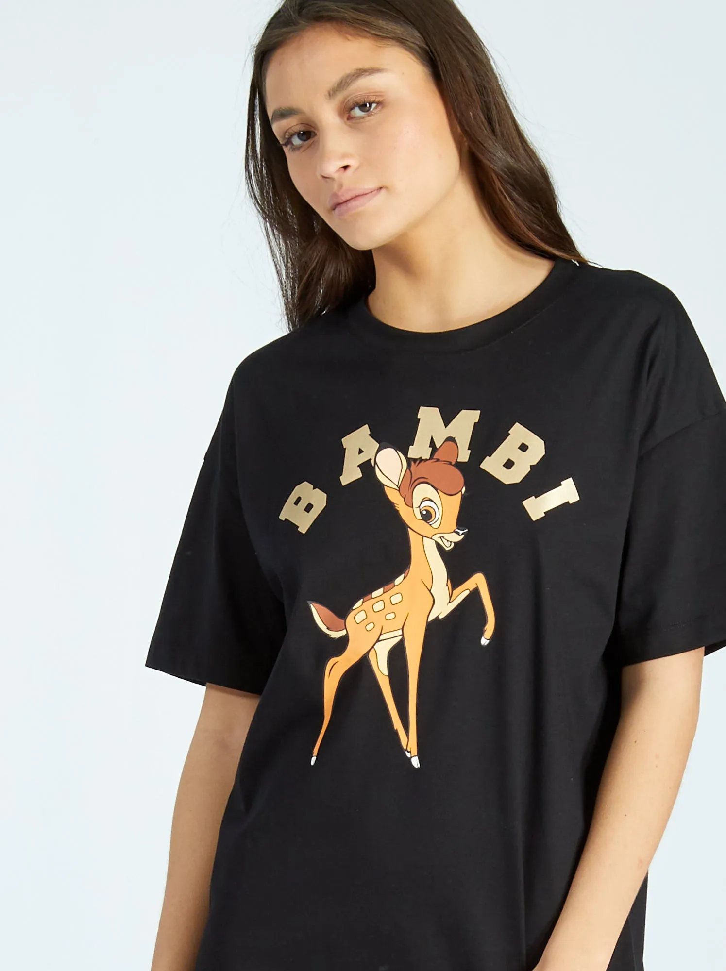 Camicia da notte 'Bambi' - NERO