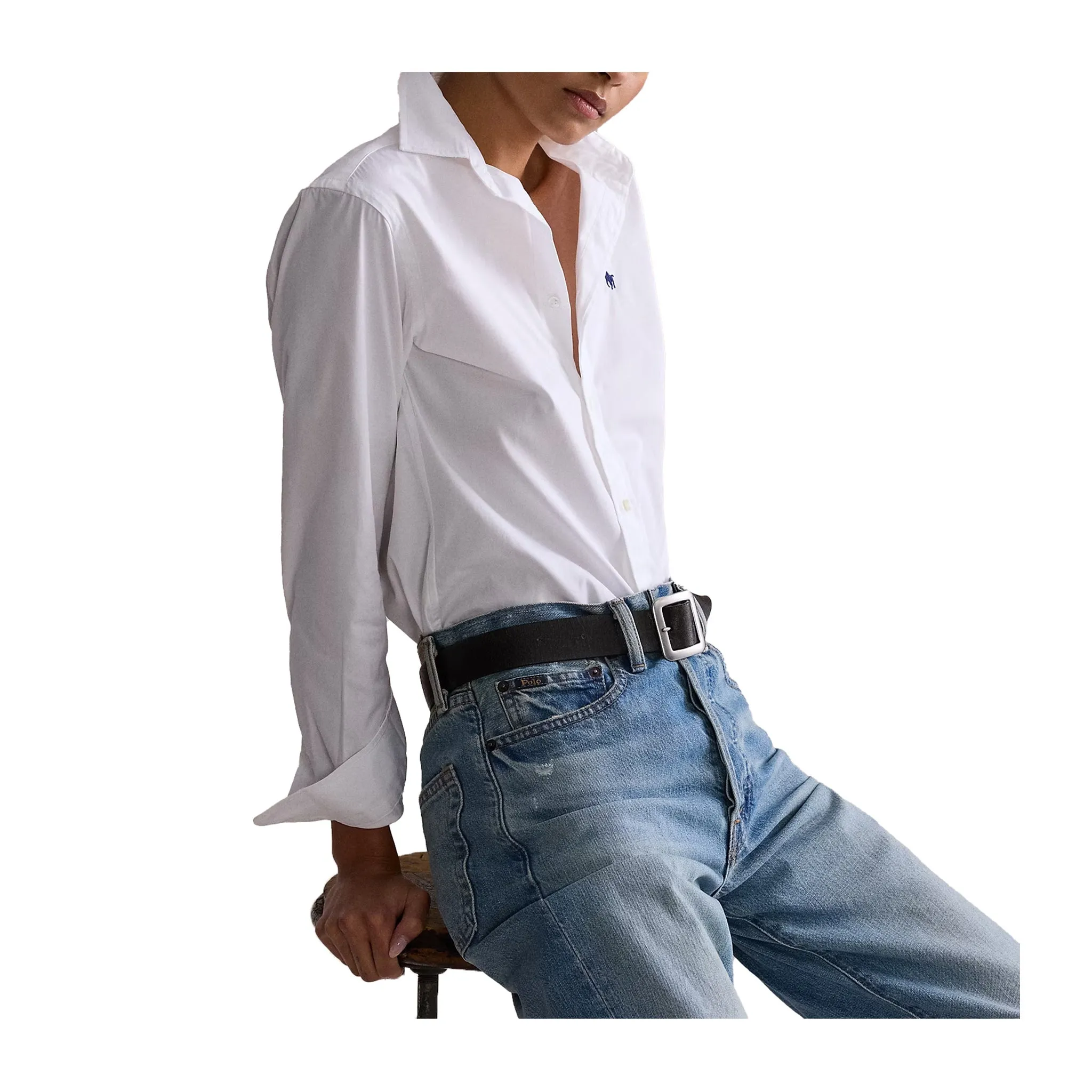 Camicia Donna Cotone Oxford Bianca
