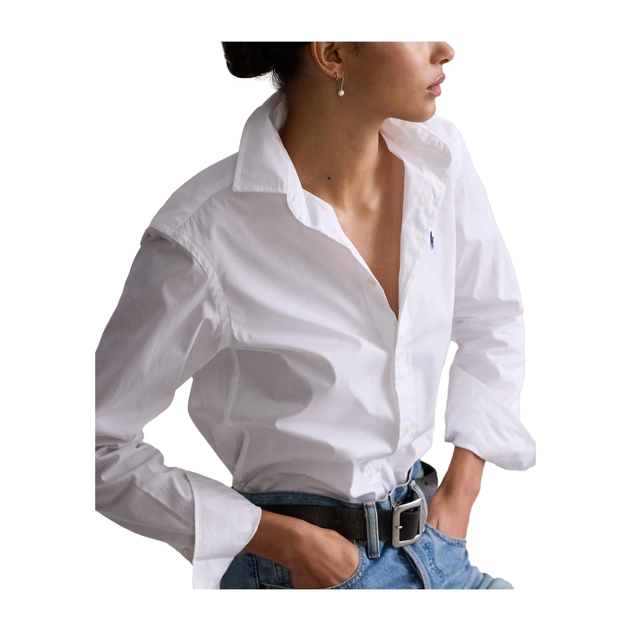 Camicia Donna Cotone Oxford Bianca